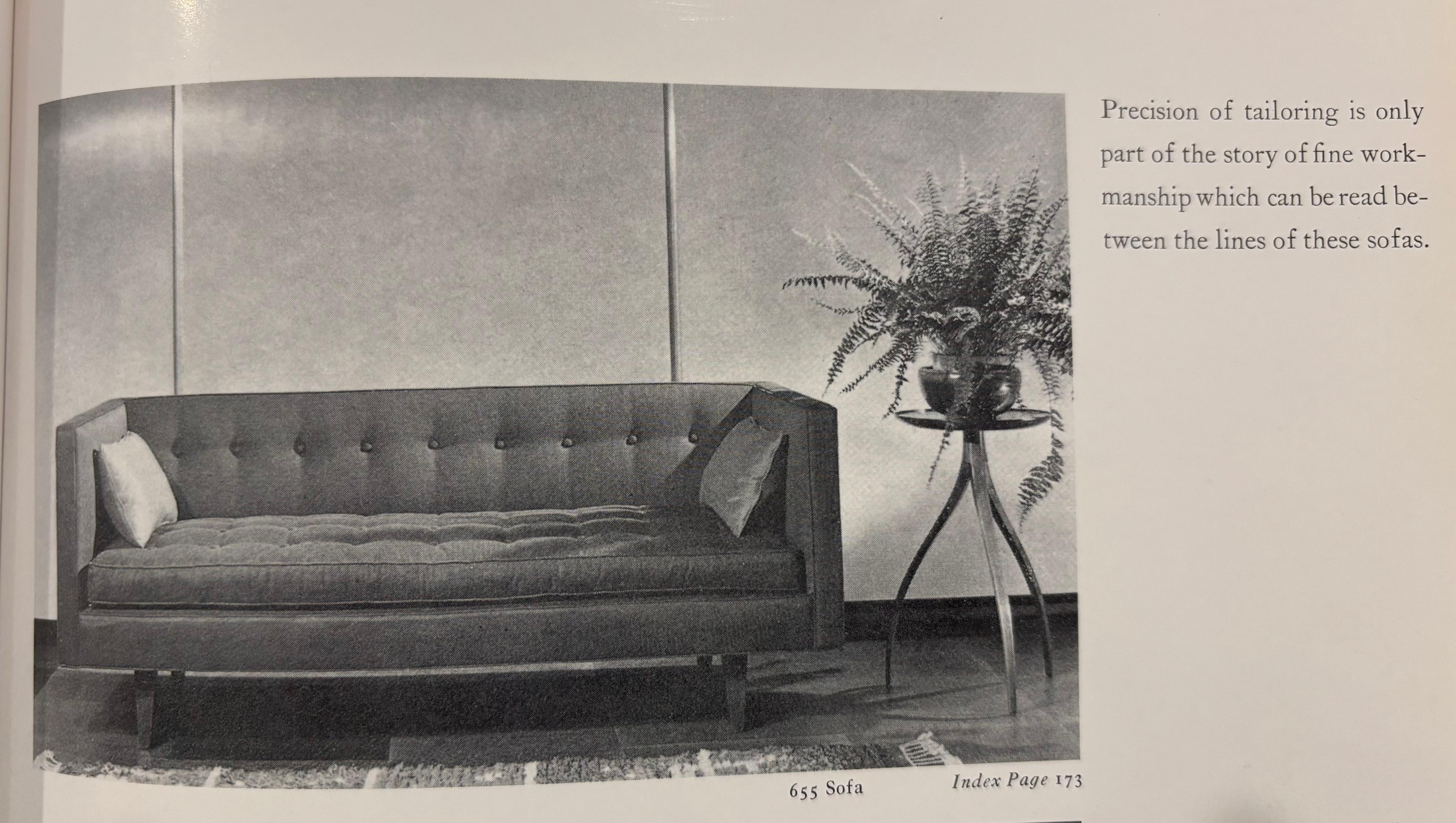 A Pair of Edward Wormley for Dunbar Model 655 Sofas in Grey Mohair Velvet For Sale 10