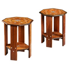 Antique Pair of Edwardian Anglo-Indian Occasional Tables