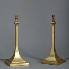 Pair of Edwardian Brass Table Lamps