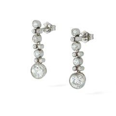 Pair of Edwardian Diamond Drop Earrings