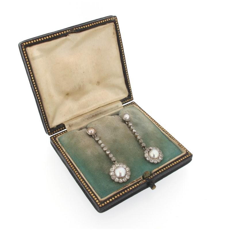 edwardian diamond earrings