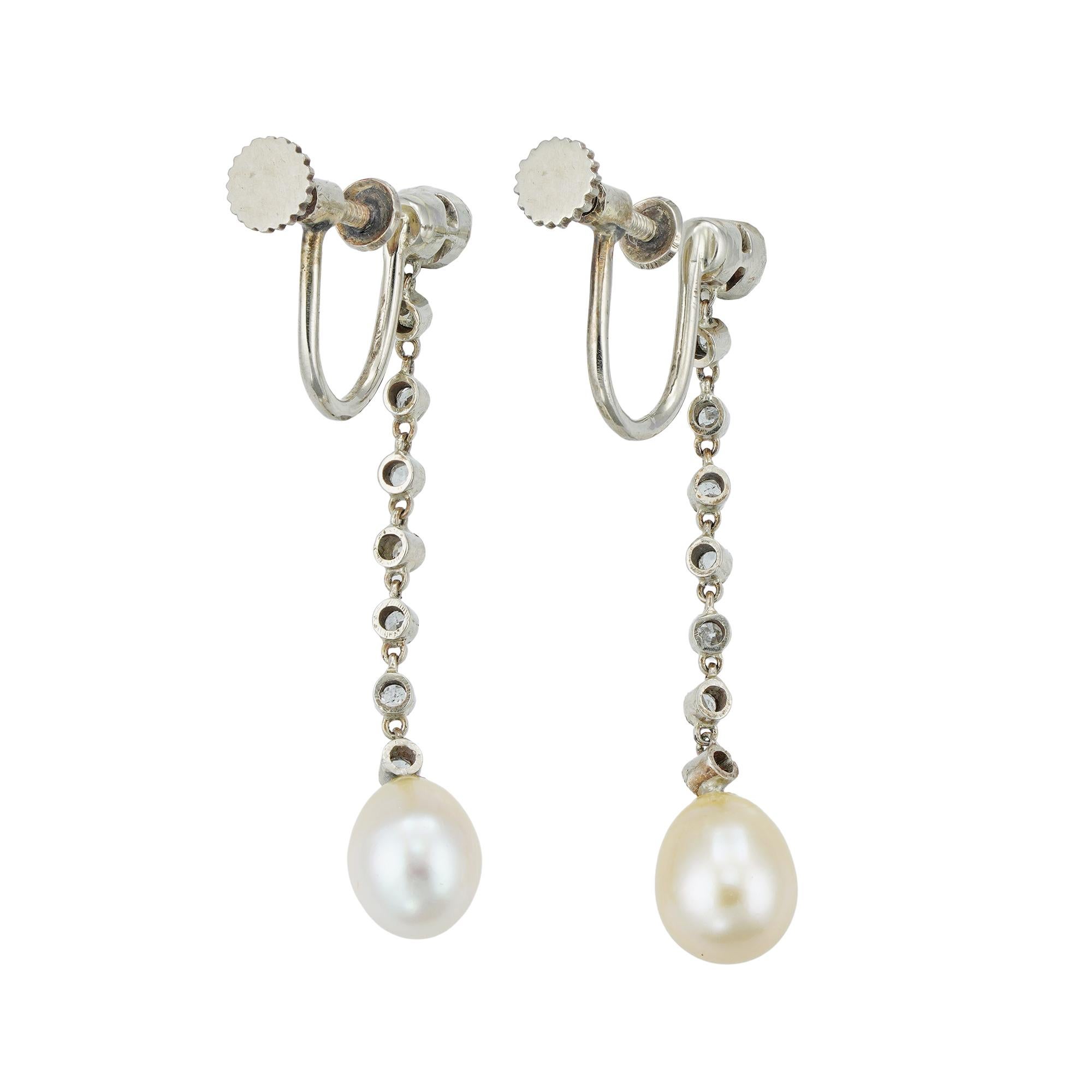 edwardian pearl earrings