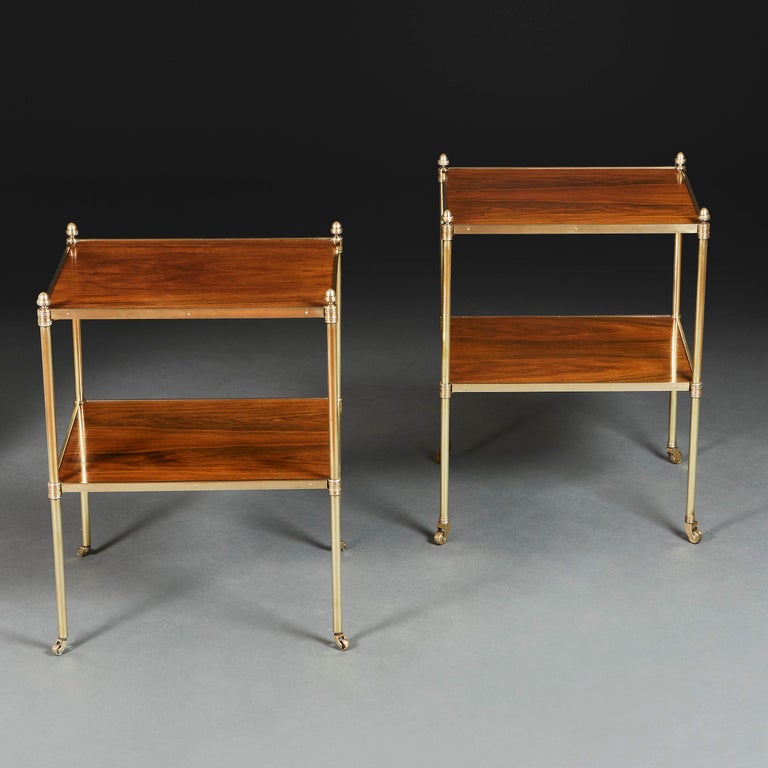 Pair of Edwardian Two Tier Etageres For Sale at 1stDibs