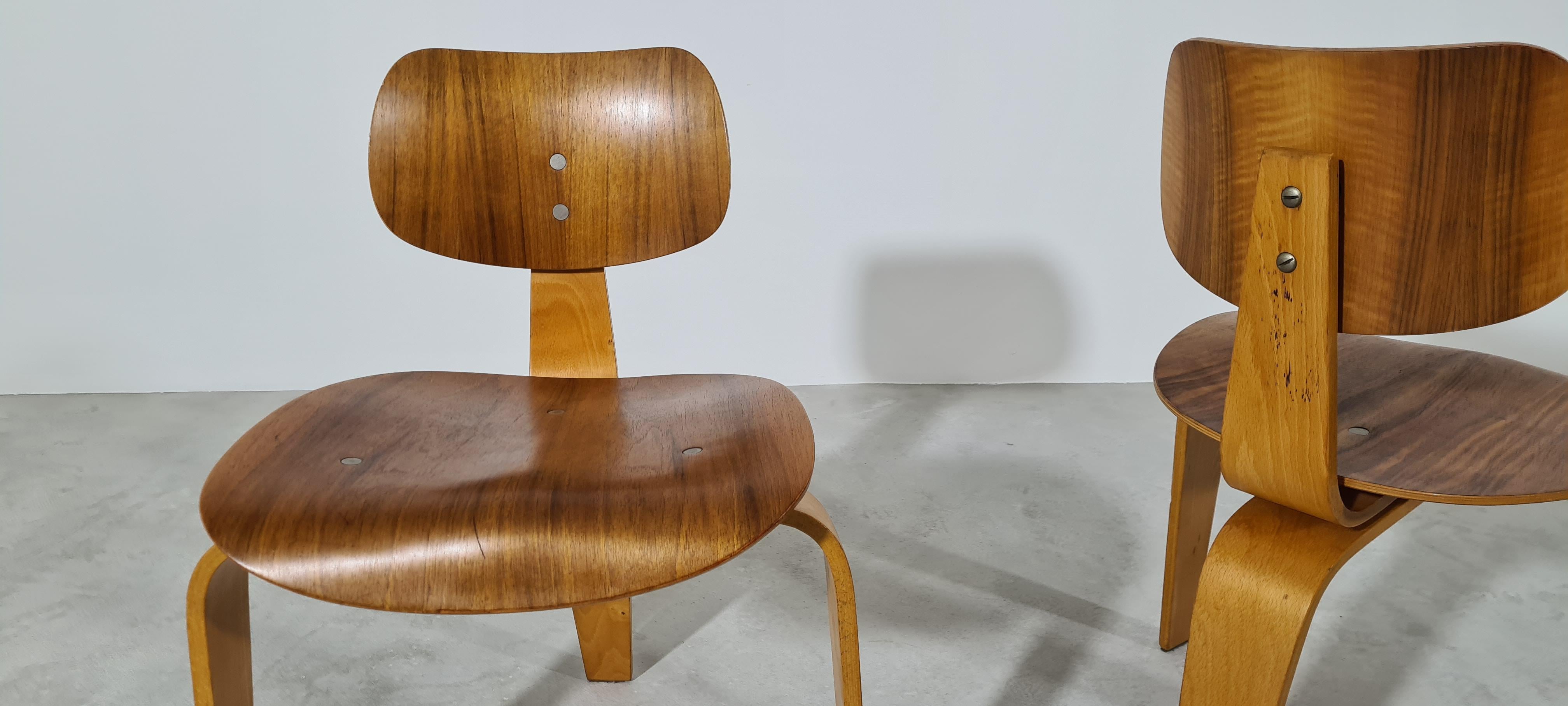 Pair of Egon Eiermann Chairs Se 42/Se 3 produced by Wilde & Spieth in 1950 In Good Condition For Sale In Köln, NRW