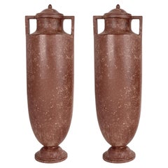 Retro Pair of Egyptian Revival Vases, France, Last Quarter of the 19th Century