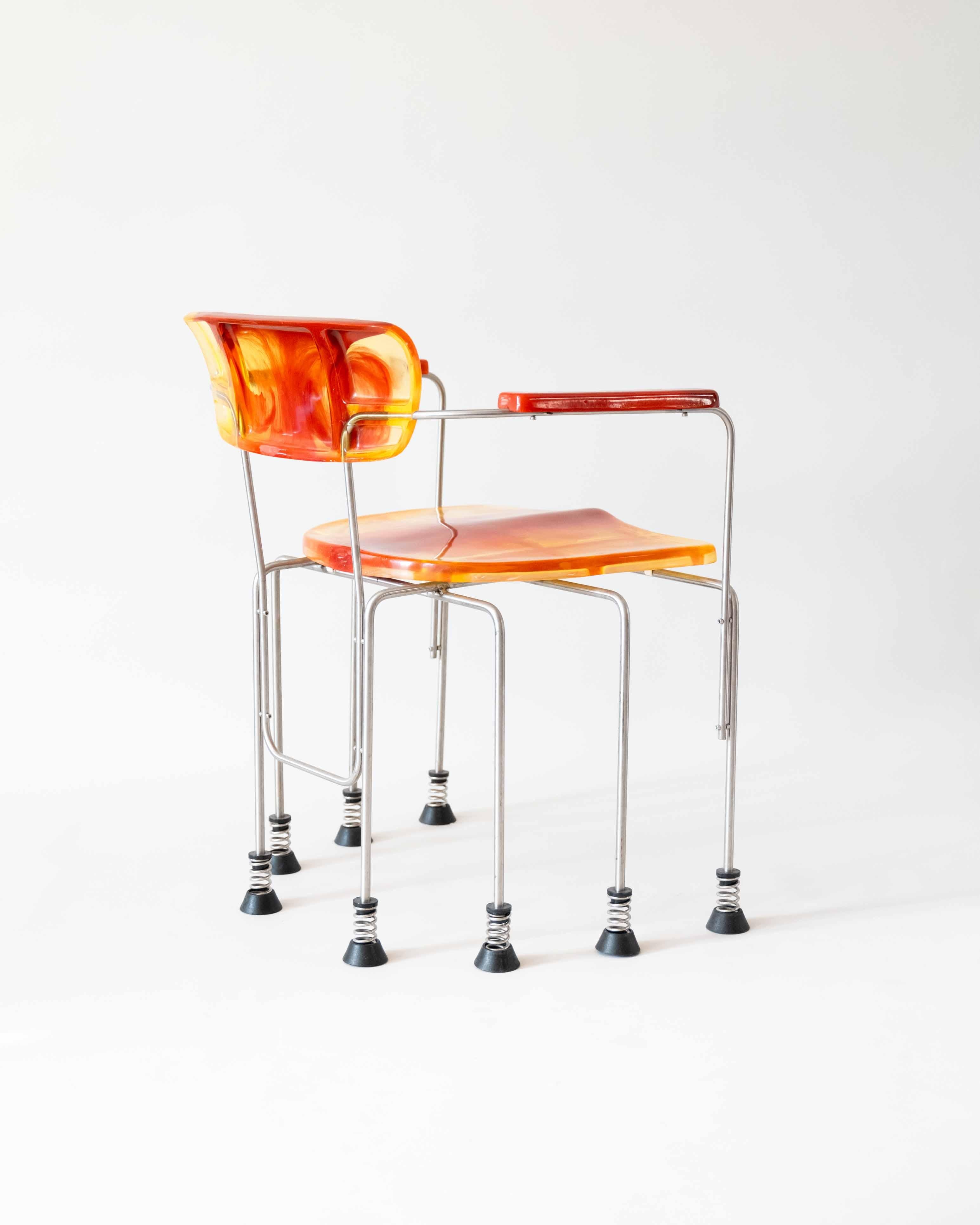Coppia di sedie Broadway a otto gambe di Gaetano Pesce per Bernini in vendita 3