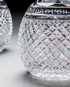 A Pair Of Elaborately Cut Decanters Of Masonic Interest