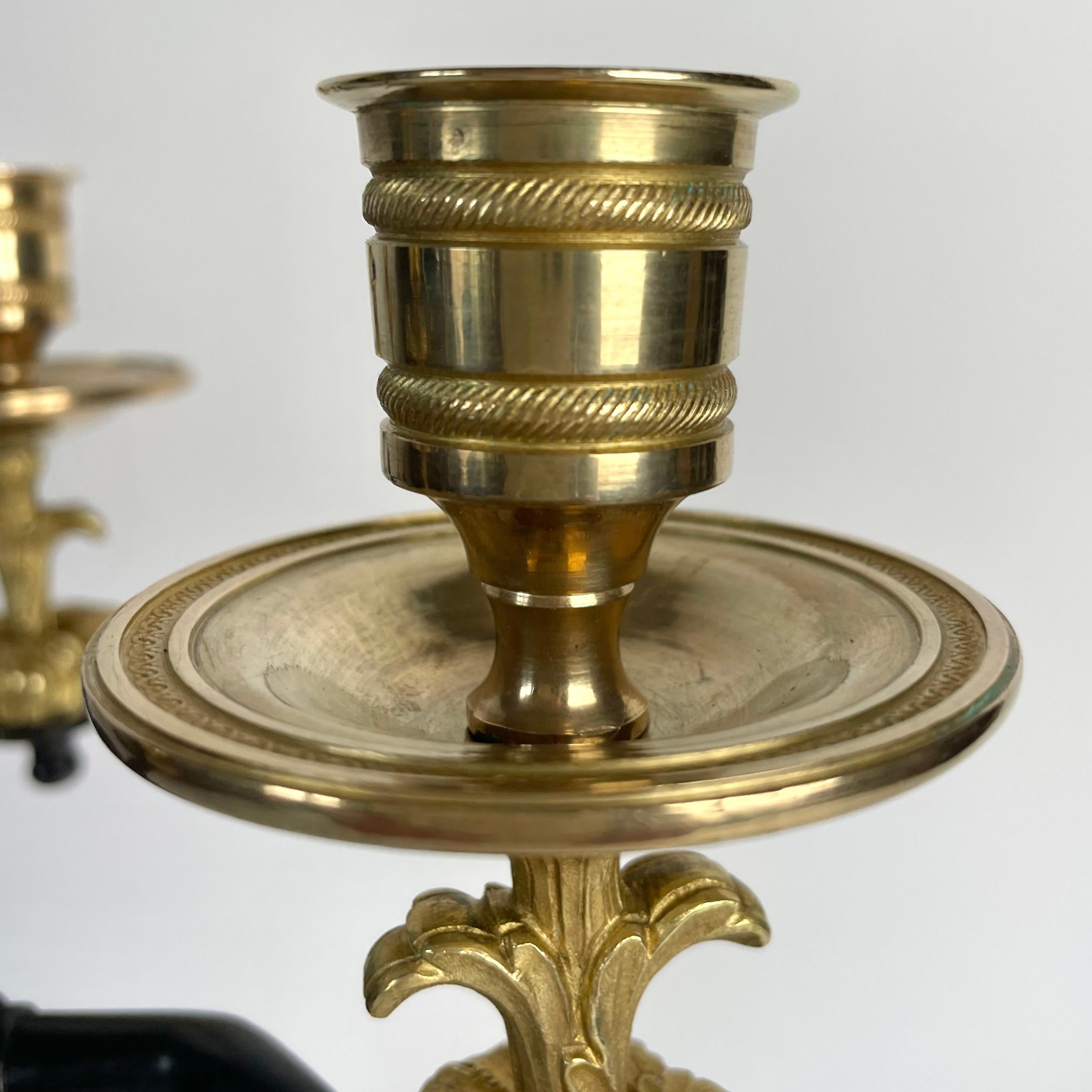 Paire d'élégants candélabres avec cariatides, Empire, début du 19e siècle en vente 5