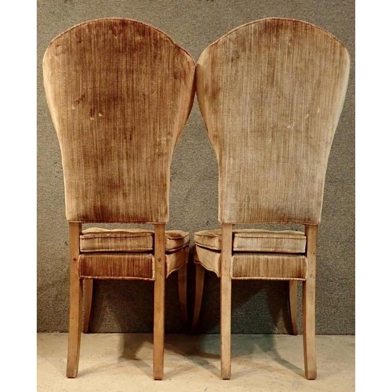 A Pair of Elegant High Back Wingback Chairs at 1stDibs