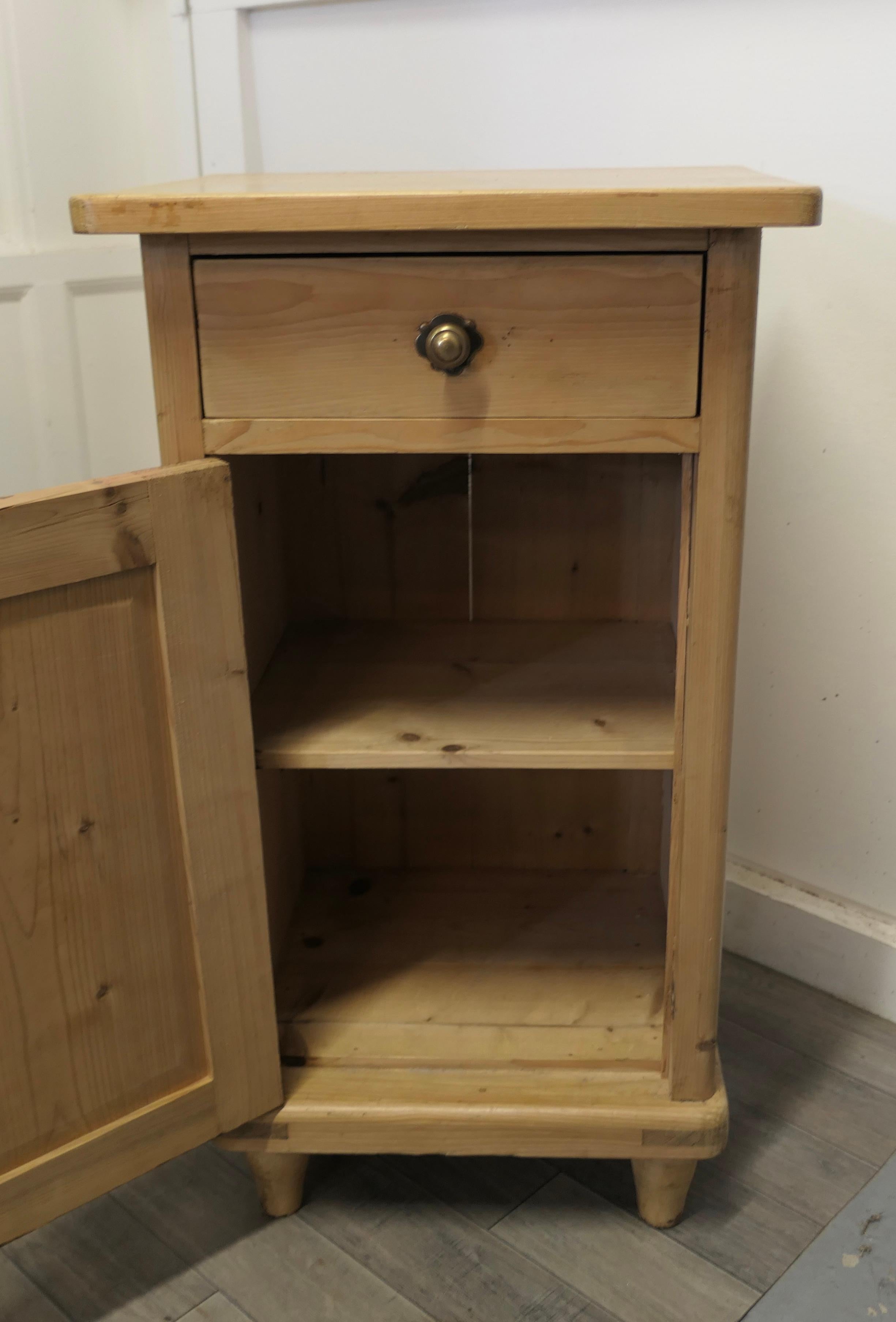 pine bedside tables pair