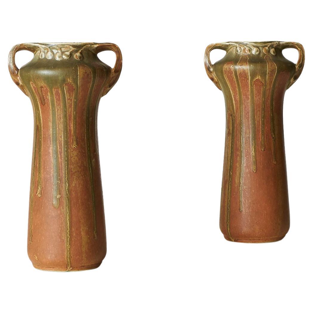 A Pair of Emile Guillaume Vases For Sale