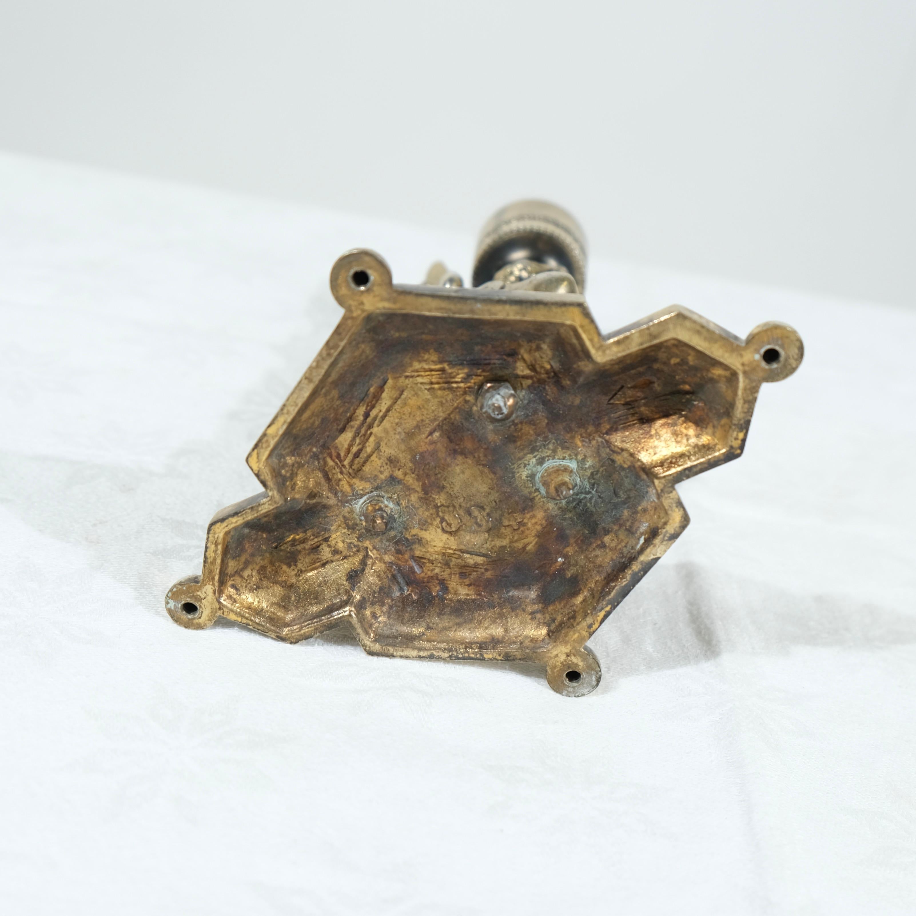 Coppia di candelieri Impero, bronzo argentato in vendita 2