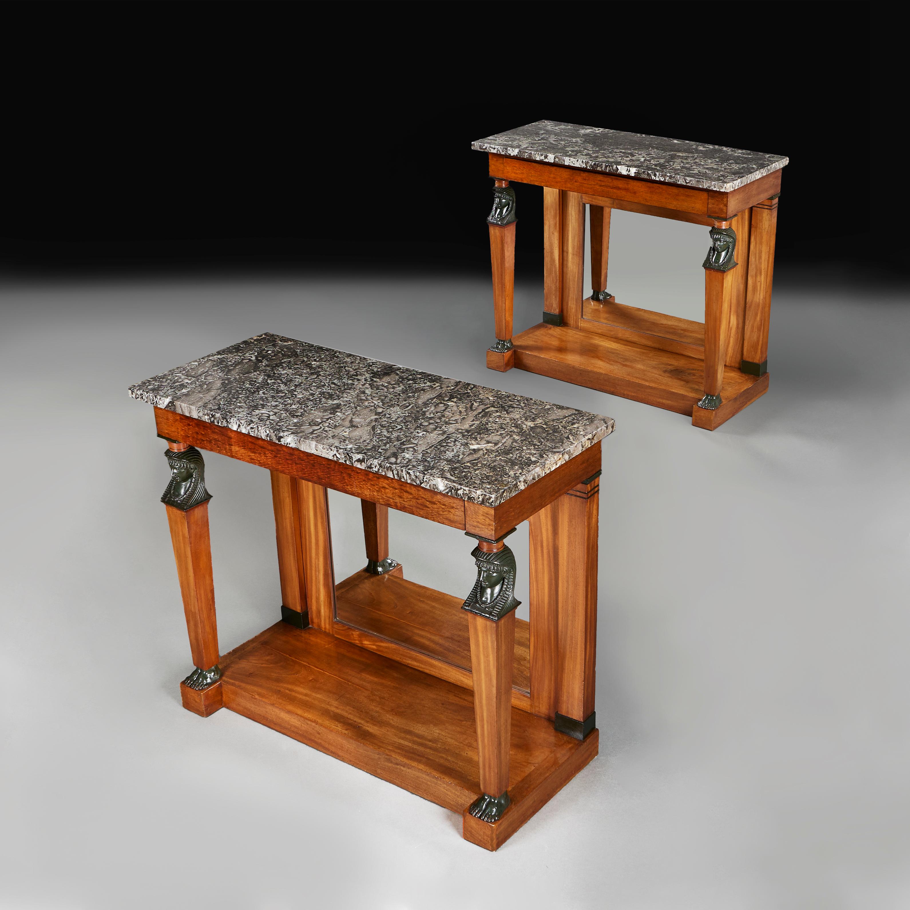 Empire Revival A Pair Of Empire Console Tables Stamped Jean Laurent Sottot