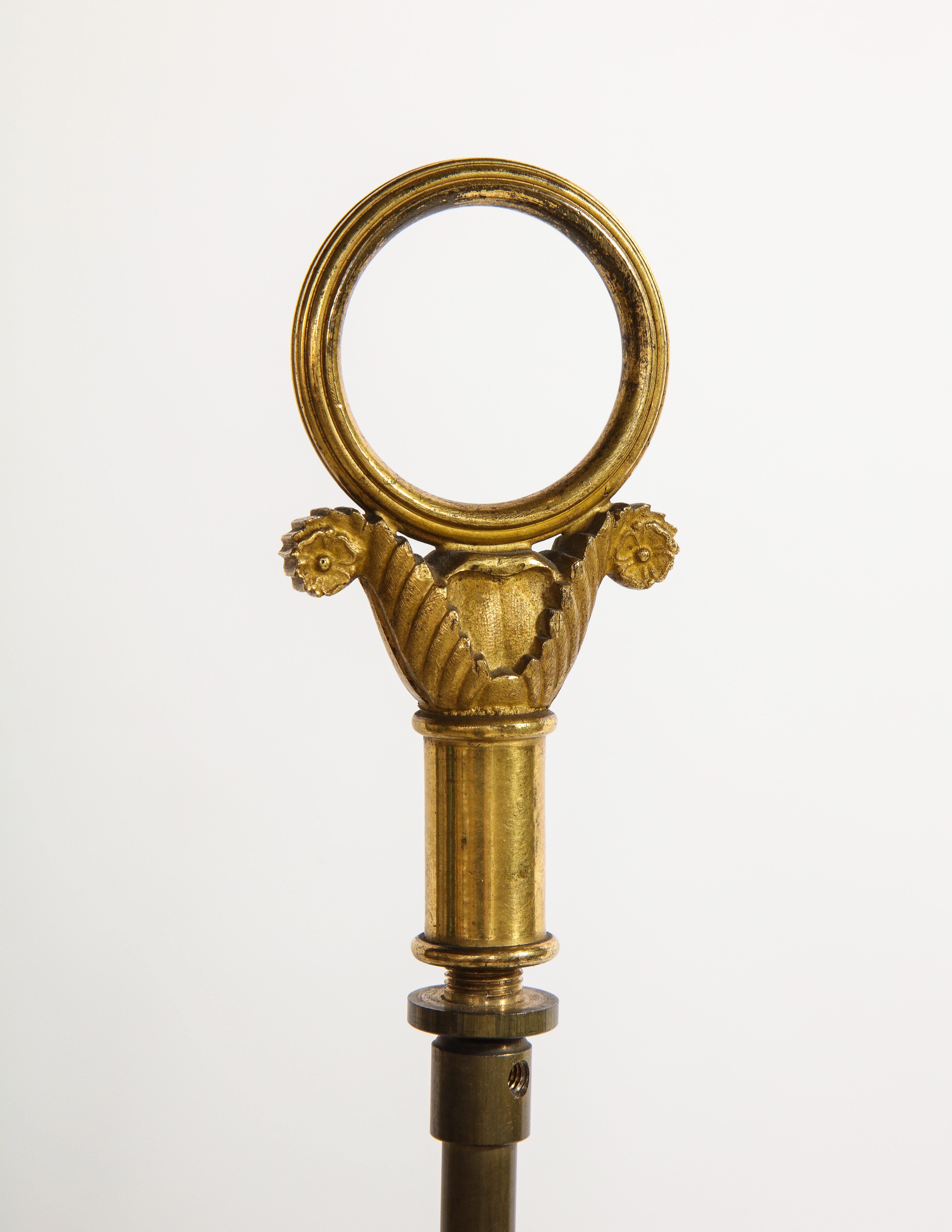Paire de lampes de table Empire en bronze doré et cristal de roche par Thomire à Paris en vente 5