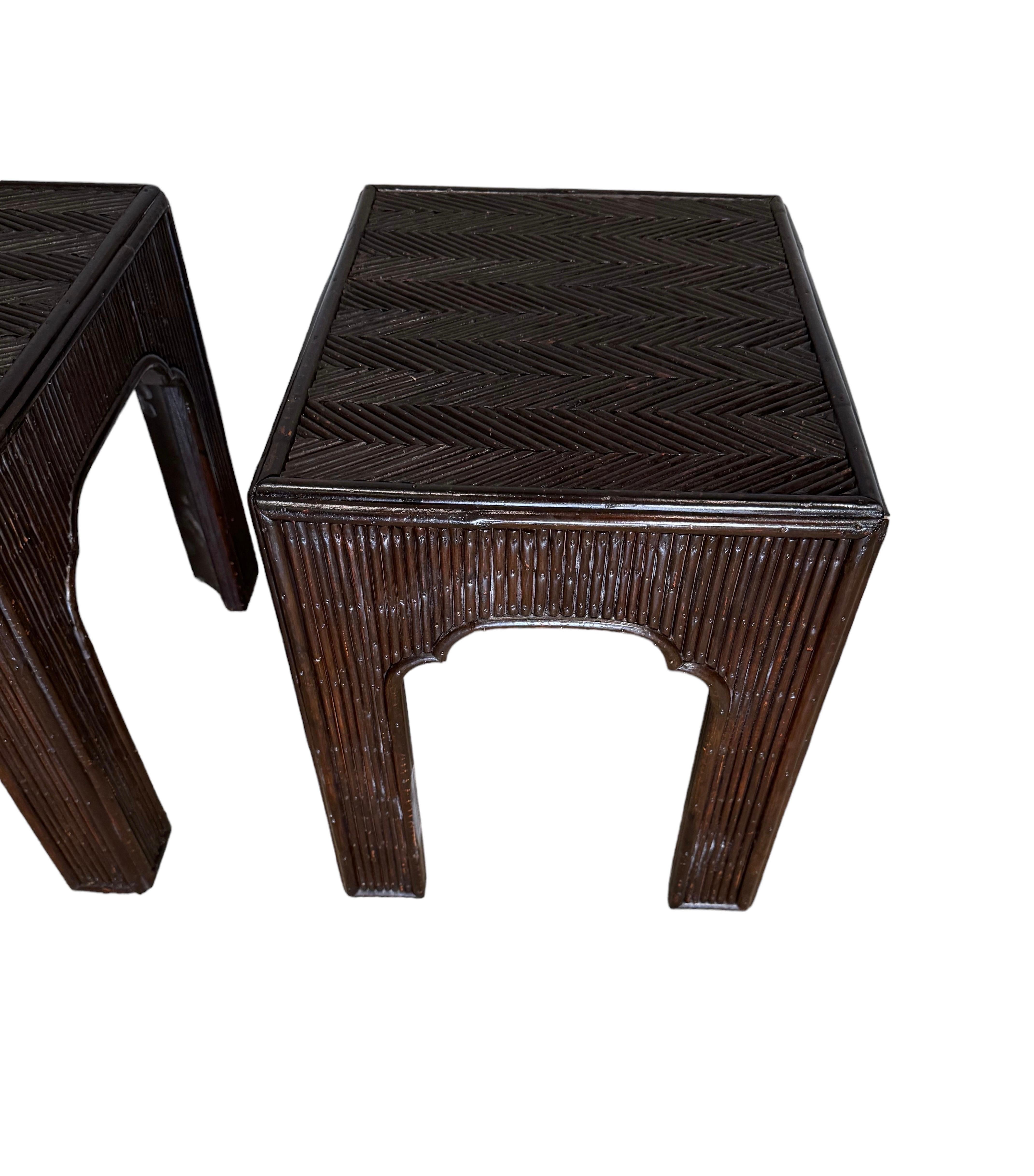 Polished A Pair of End Tables