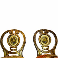 Pair of English 19th Century High Victorian Papier Mache Chairs