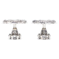 Pair of English 19th Century '1875' Victorian Silver Tazze by Alexander MacRae