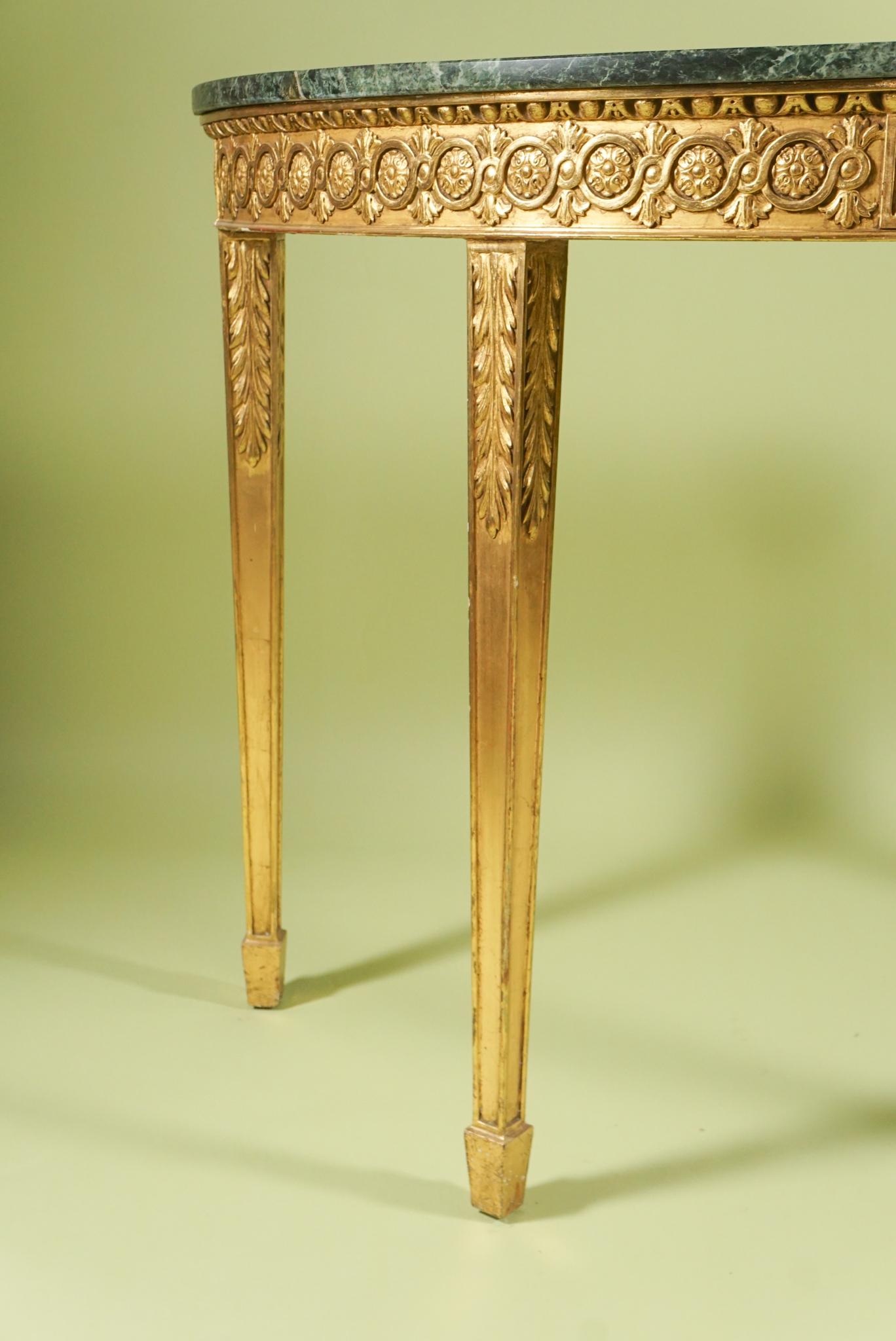 Pair of English 19th Century George III Style Gilt Consoles In Good Condition In Hudson, NY