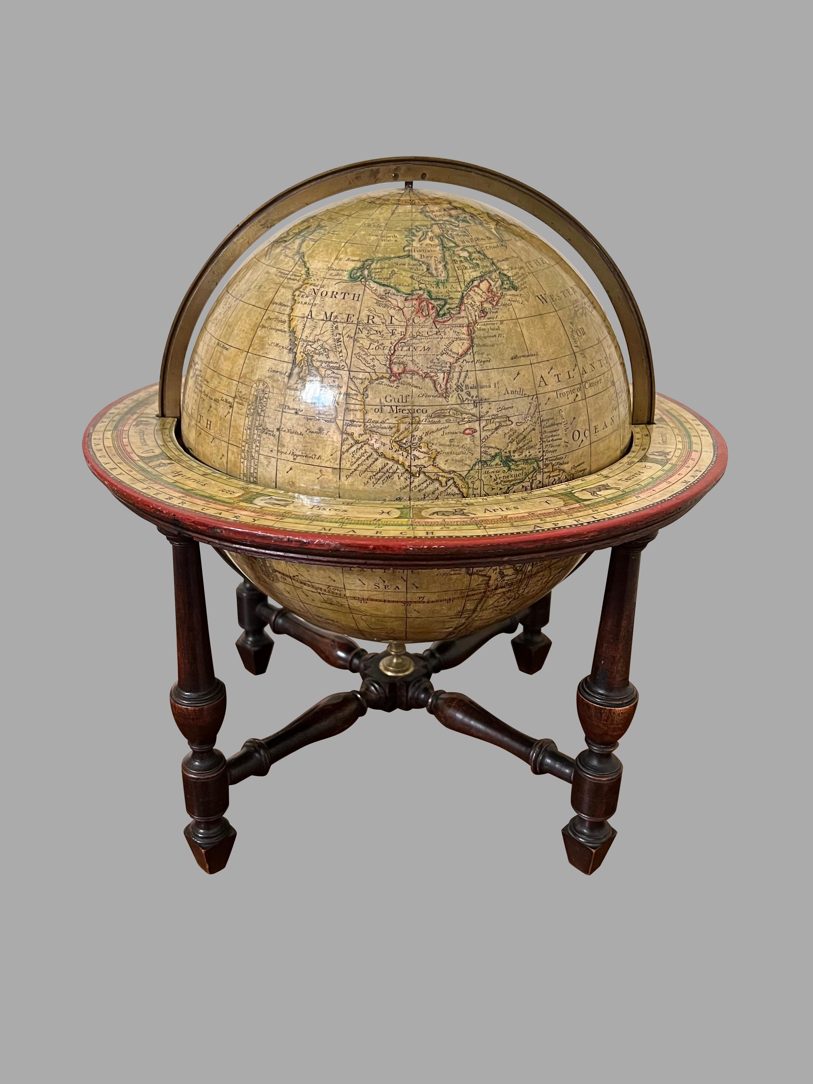 A Pair of English 9-Inch Terrestrial and Celestial Table Globes by Wm. Bardin For Sale 3