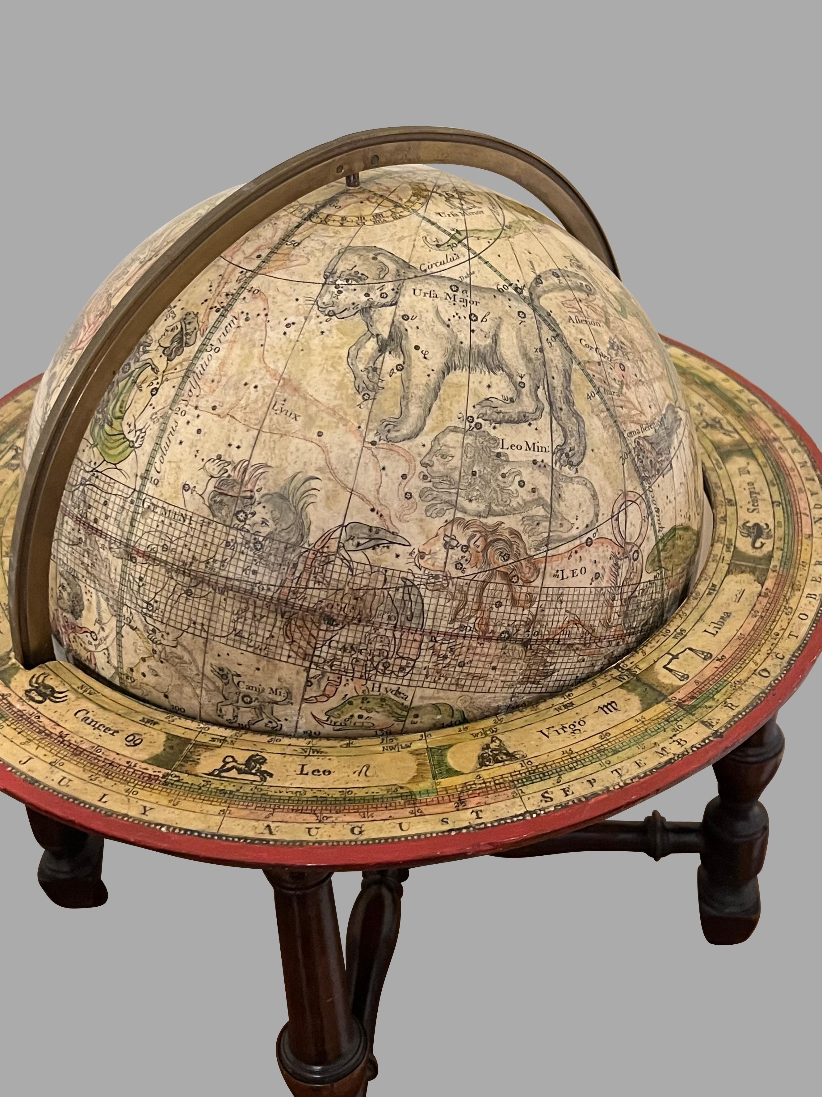 Paire de globes de table terrestres et célestes de 9 pouces (en anglais) par Wm. Bardin en vente 9