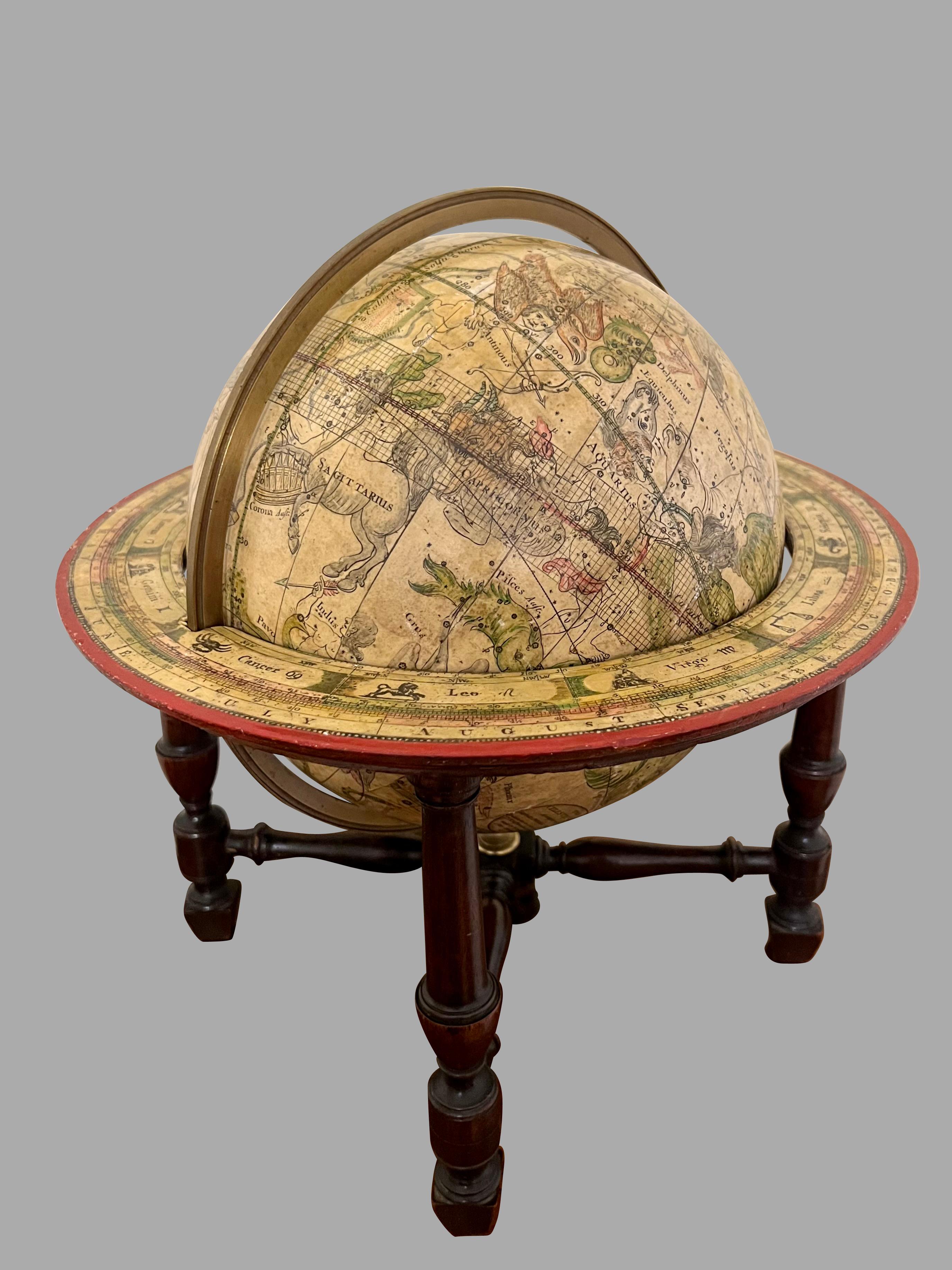 A Pair of English 9-Inch Terrestrial and Celestial Table Globes by Wm. Bardin For Sale 12