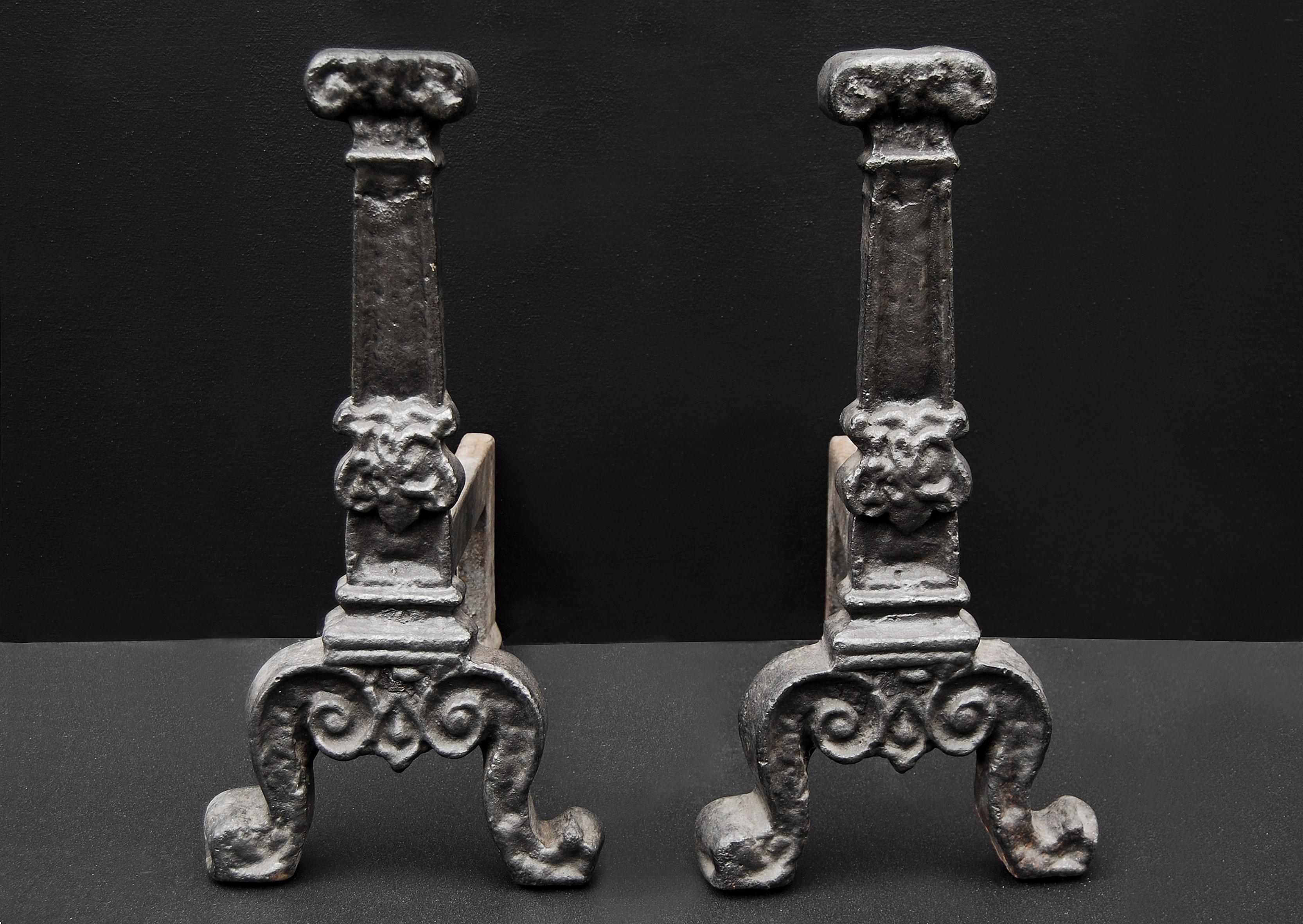 19th Century Pair of English Andirons For Sale