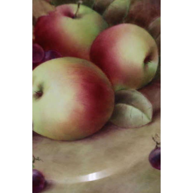 Paire d'assiettes à fruits anglaises peintes à la main par R Budd Worcester en vente 12