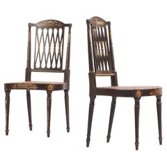 Paire de chaises d'appoint décorées de style Regency anglais, A.I.C.