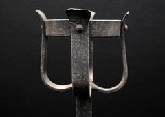 Pair of English Scrolled Firedogs Andirons