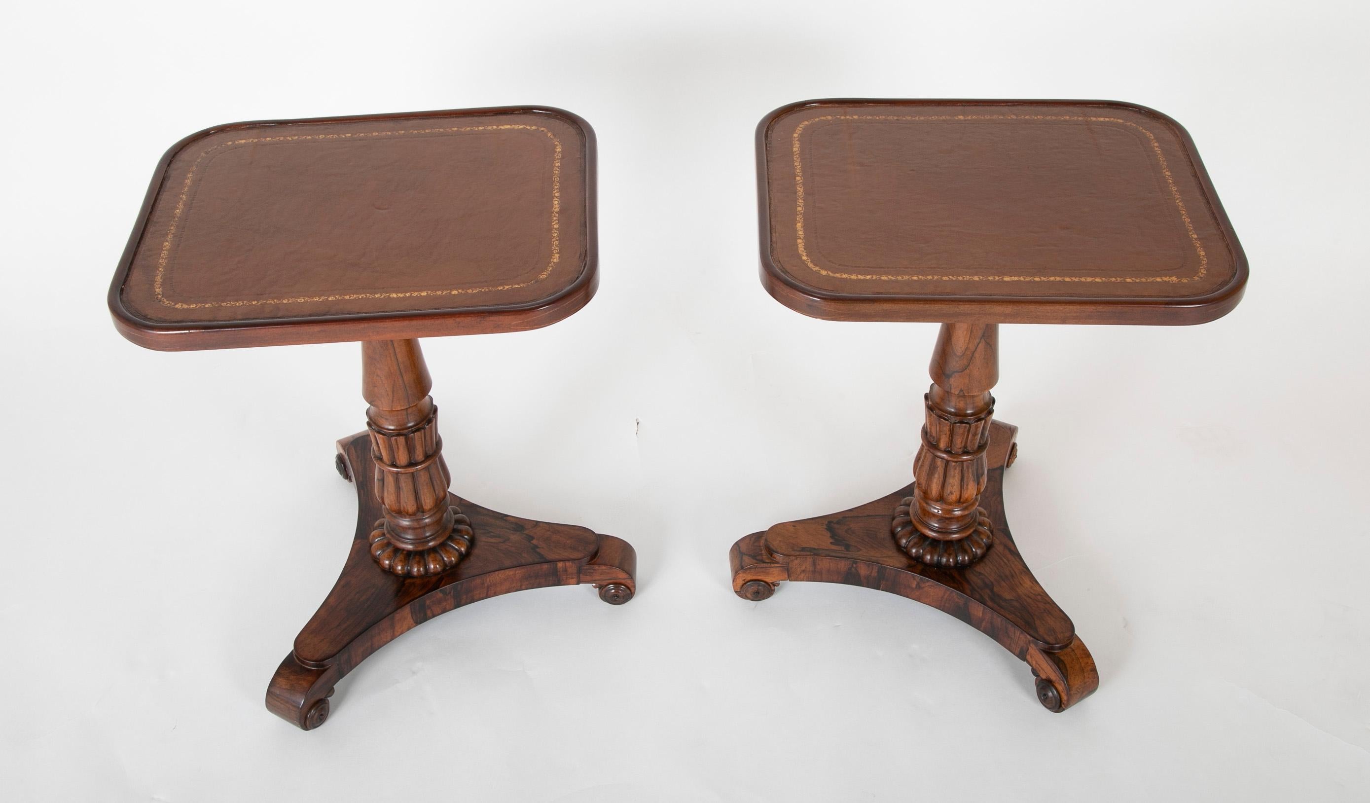 Pair of English William iv Rosewood Cocktail Tables, circa 1840 In Good Condition In Stamford, CT