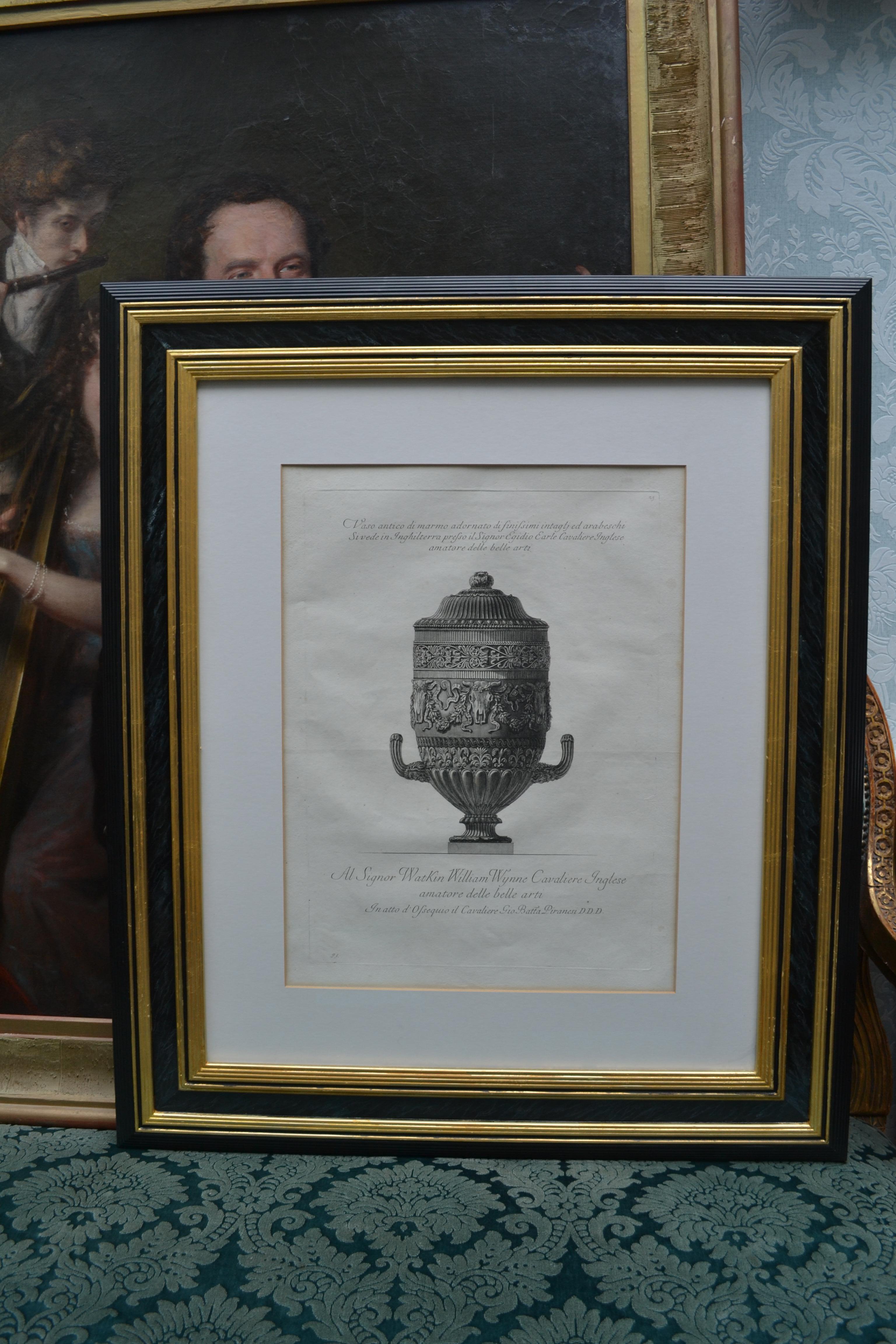 A  Ein Paar Gravuren einer neoklassizistischen Urnen von G.B. Piranesi/F. Piranesi im Angebot 6