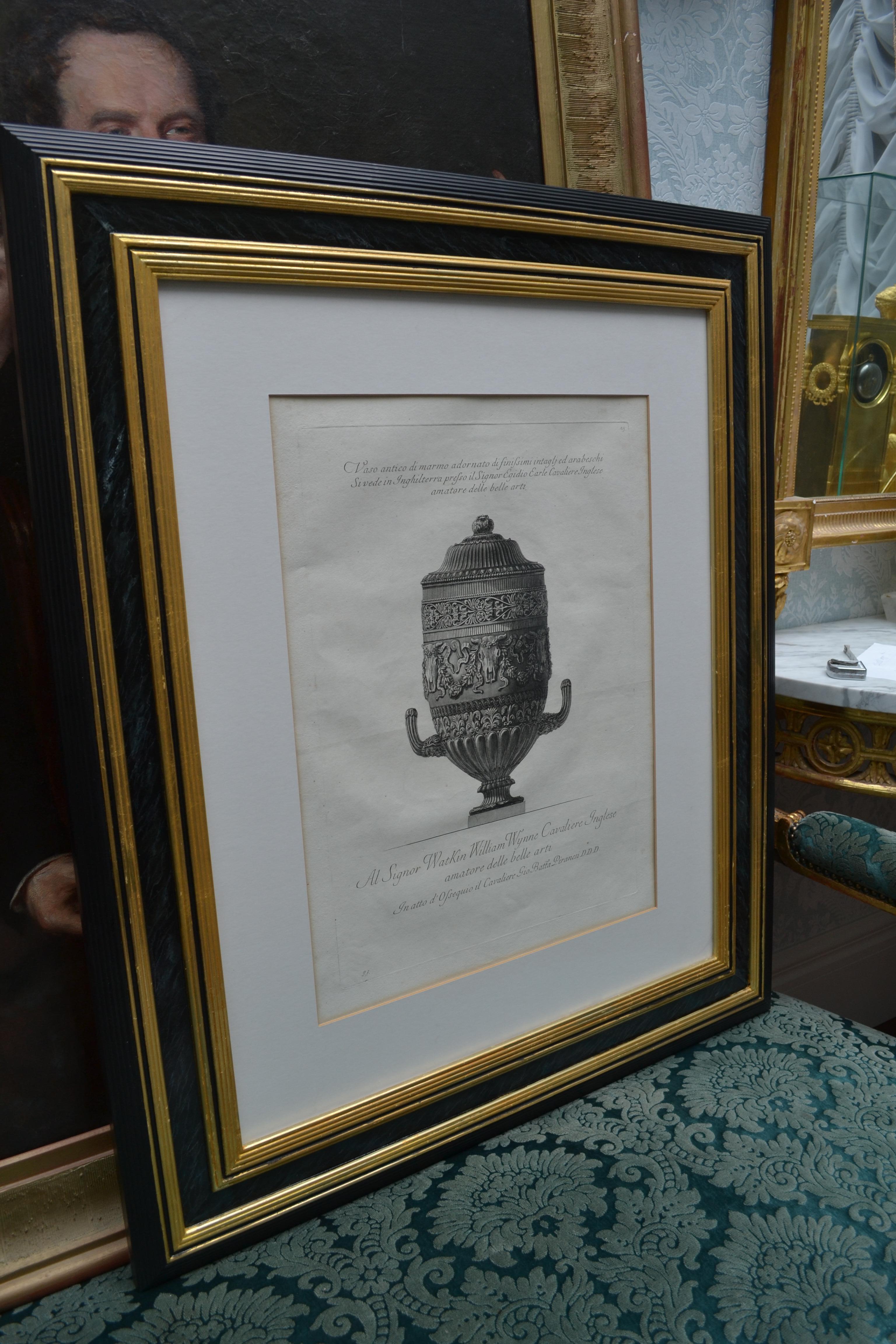 A  Ein Paar Gravuren einer neoklassizistischen Urnen von G.B. Piranesi/F. Piranesi im Angebot 7