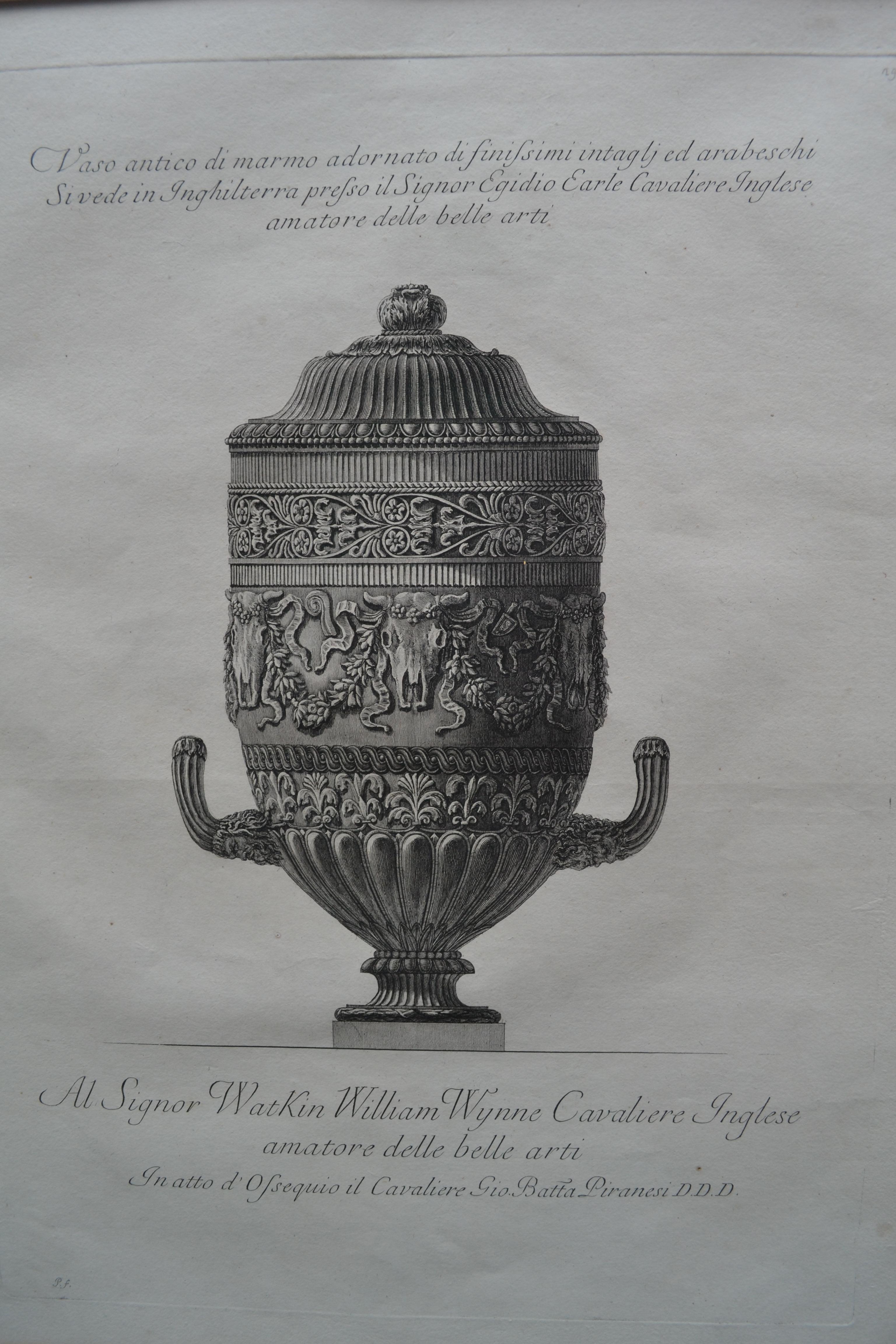 A  Ein Paar Gravuren einer neoklassizistischen Urnen von G.B. Piranesi/F. Piranesi im Angebot 9