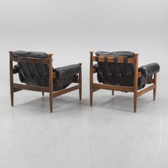 A pair of Eric Merthen armchair mod "Amiral" rosewood  or IRE Mobel AB Sweden