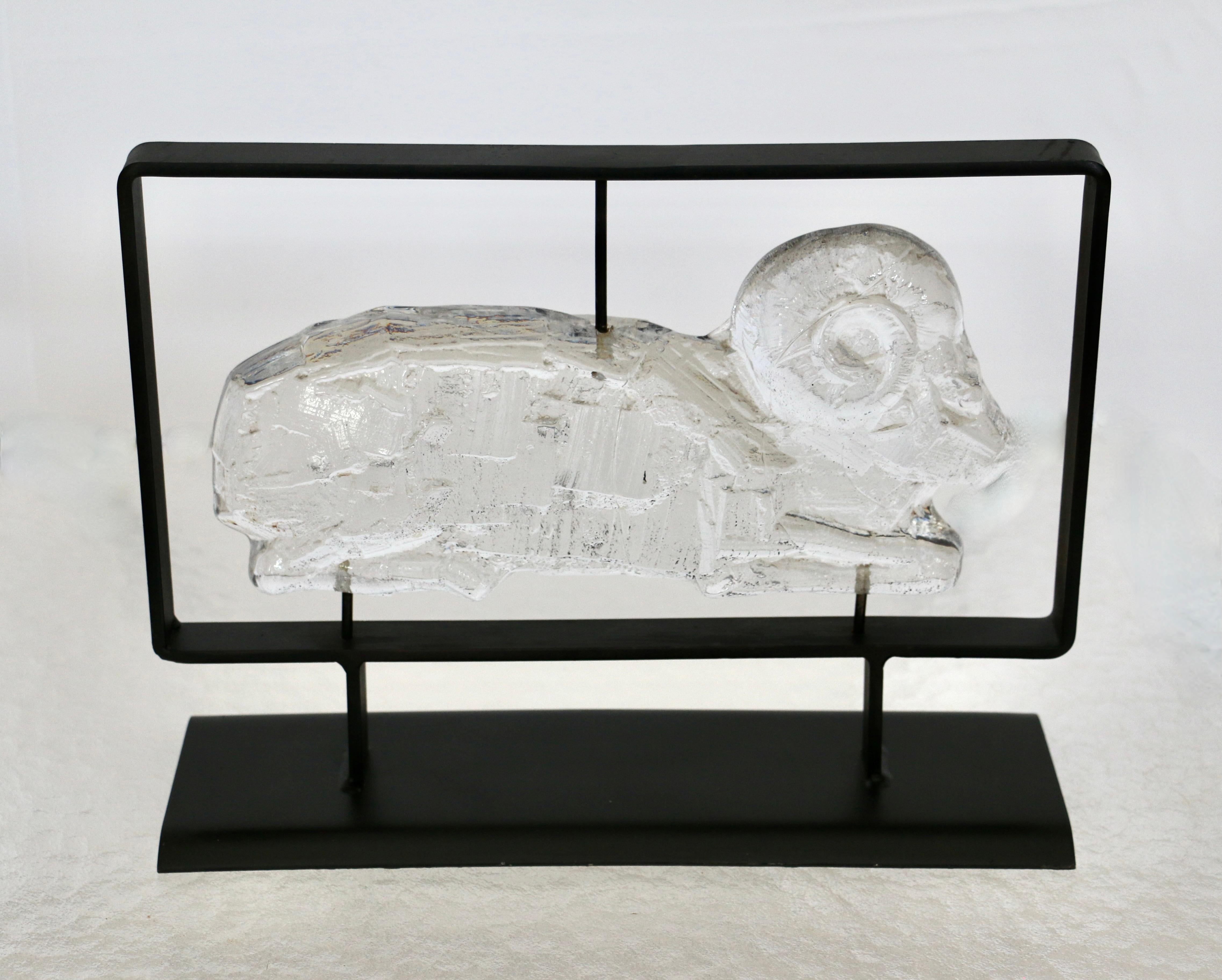 Swedish A pair of Erik Sylvester sculptures for Boda Smide, Sweden 70s. For Sale