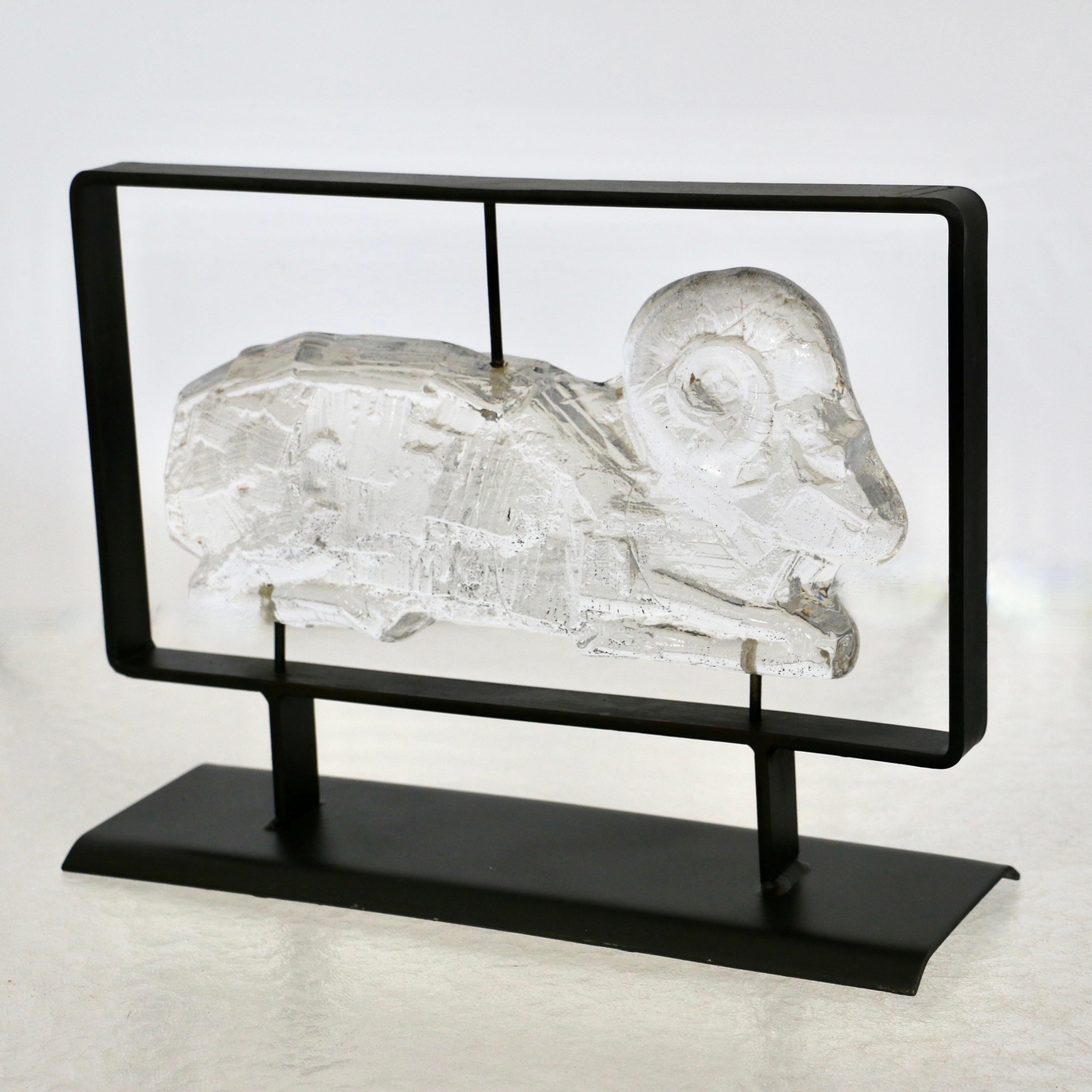 Late 20th Century A pair of Erik Sylvester sculptures for Boda Smide, Sweden 70s. For Sale