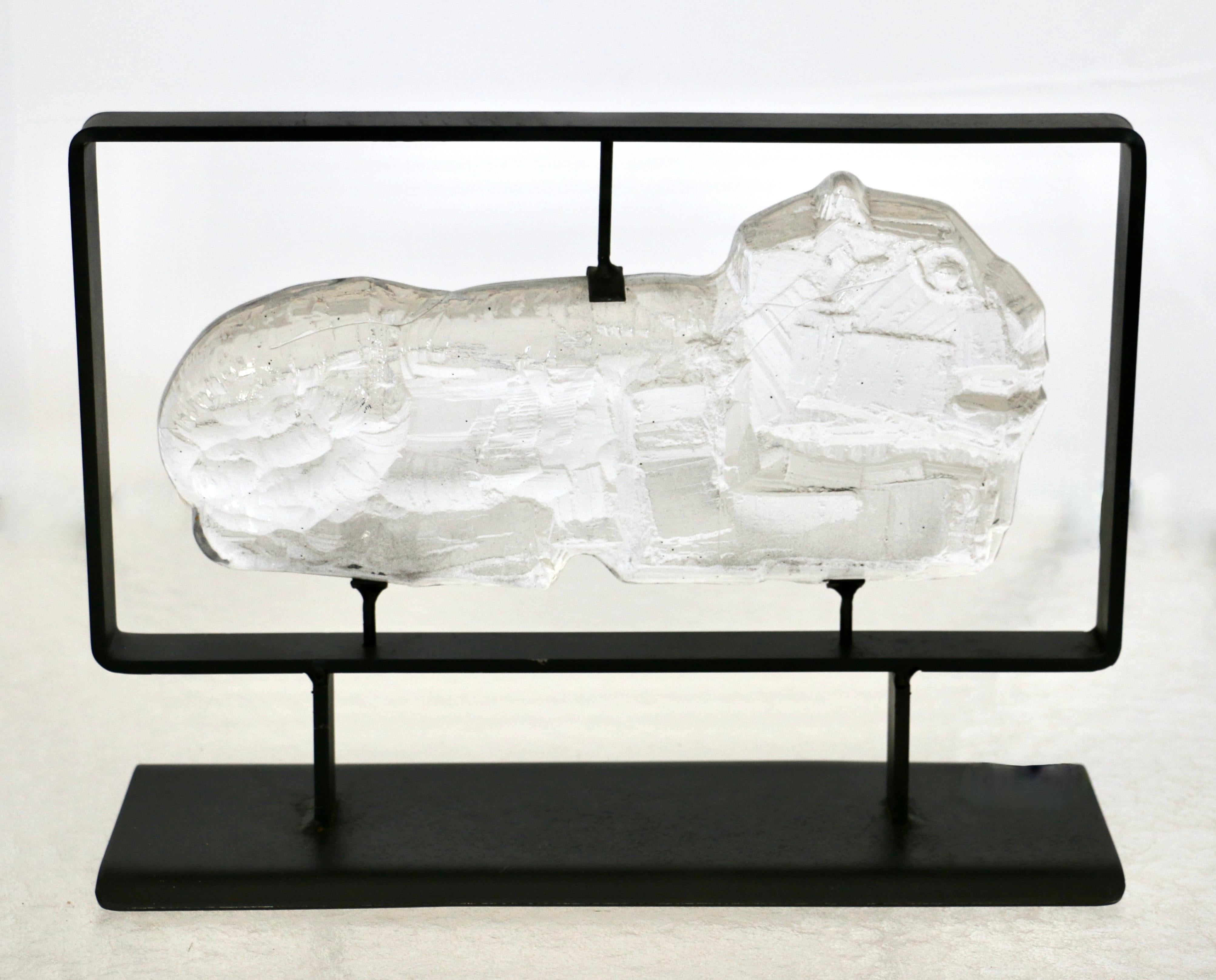 A pair of Erik Sylvester sculptures for Boda Smide, Sweden 70s. For Sale 2