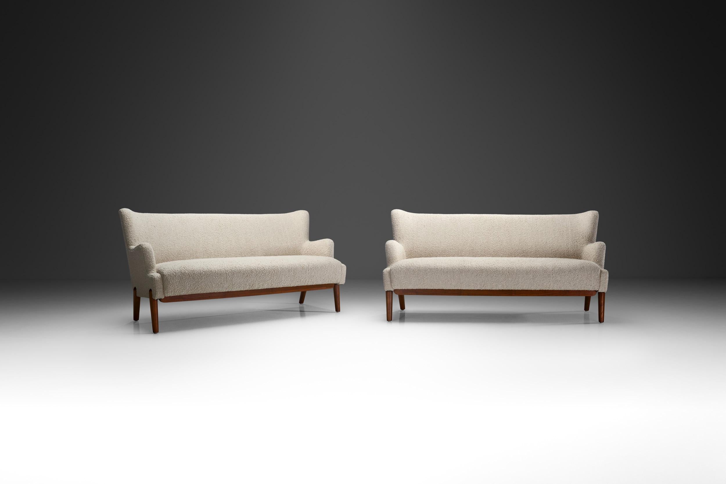 Mid-Century Modern A Pair of Eva and Nils Koppel Three-Seater 