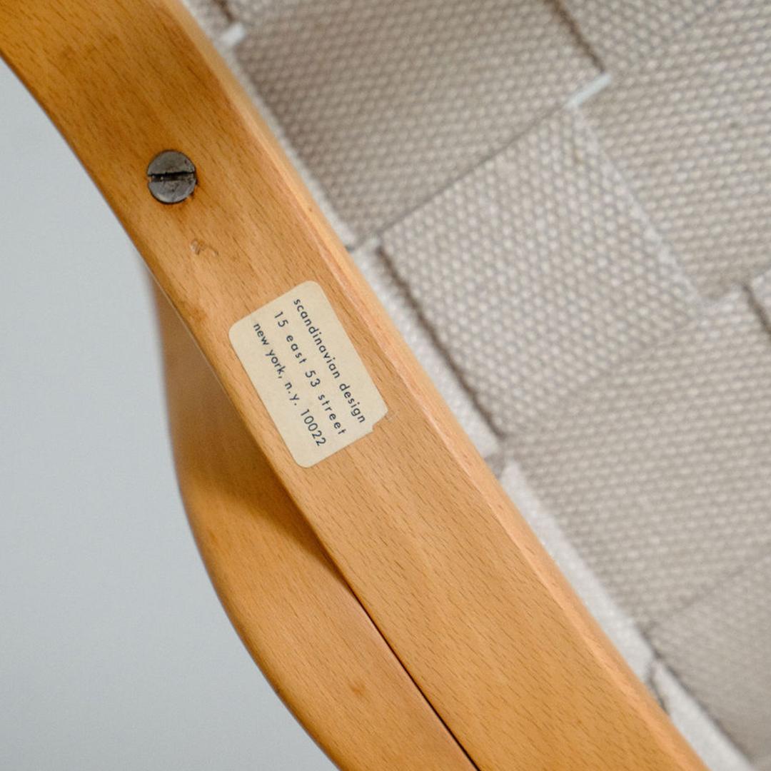 Hemp A Pair of 'Eva' Armchairs by Bruno Mathsson For Sale