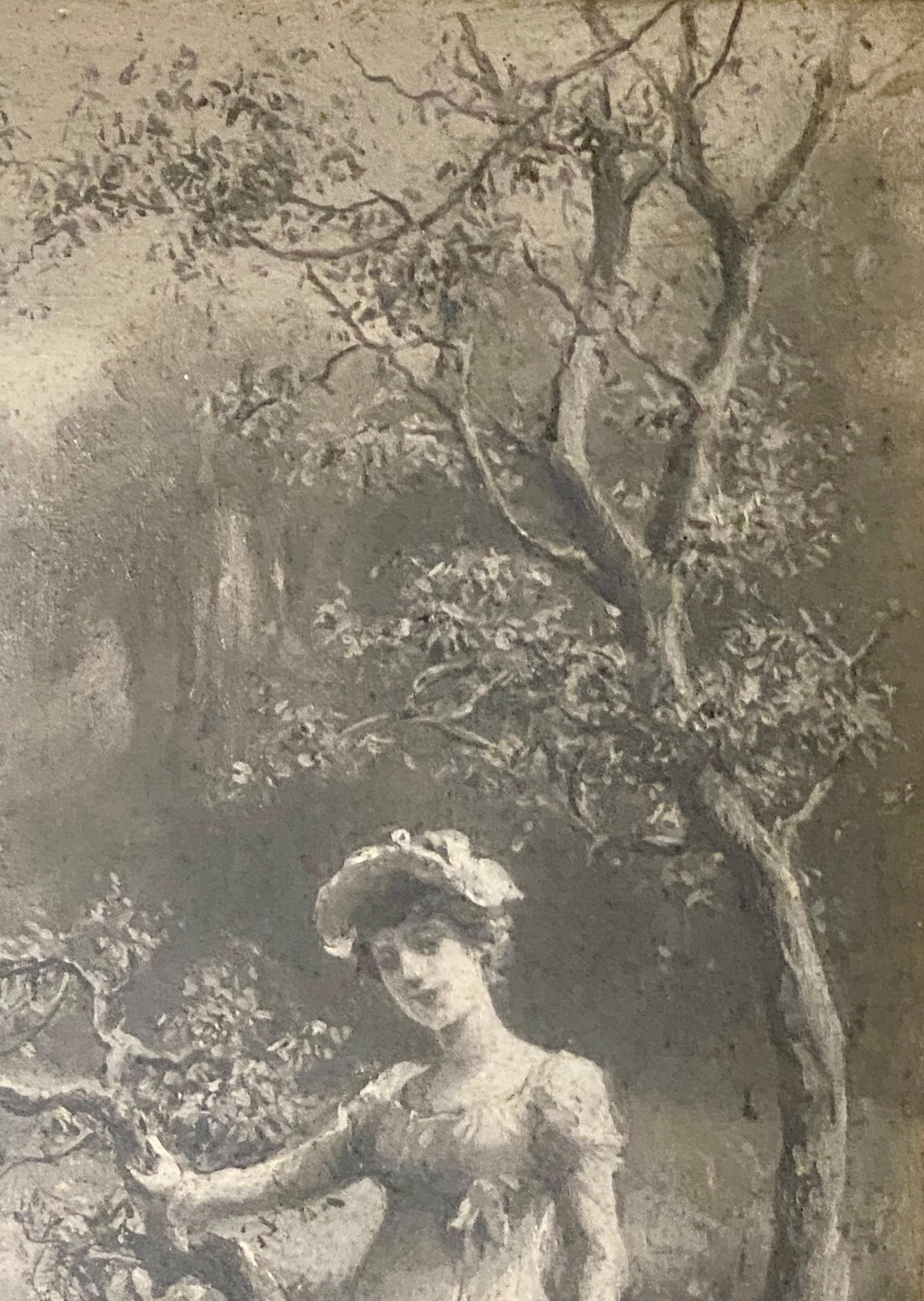 Paire d'Eva Hollyer (1865-1948) britannique. Grisaille, huile sur toile, peintures en vente 4