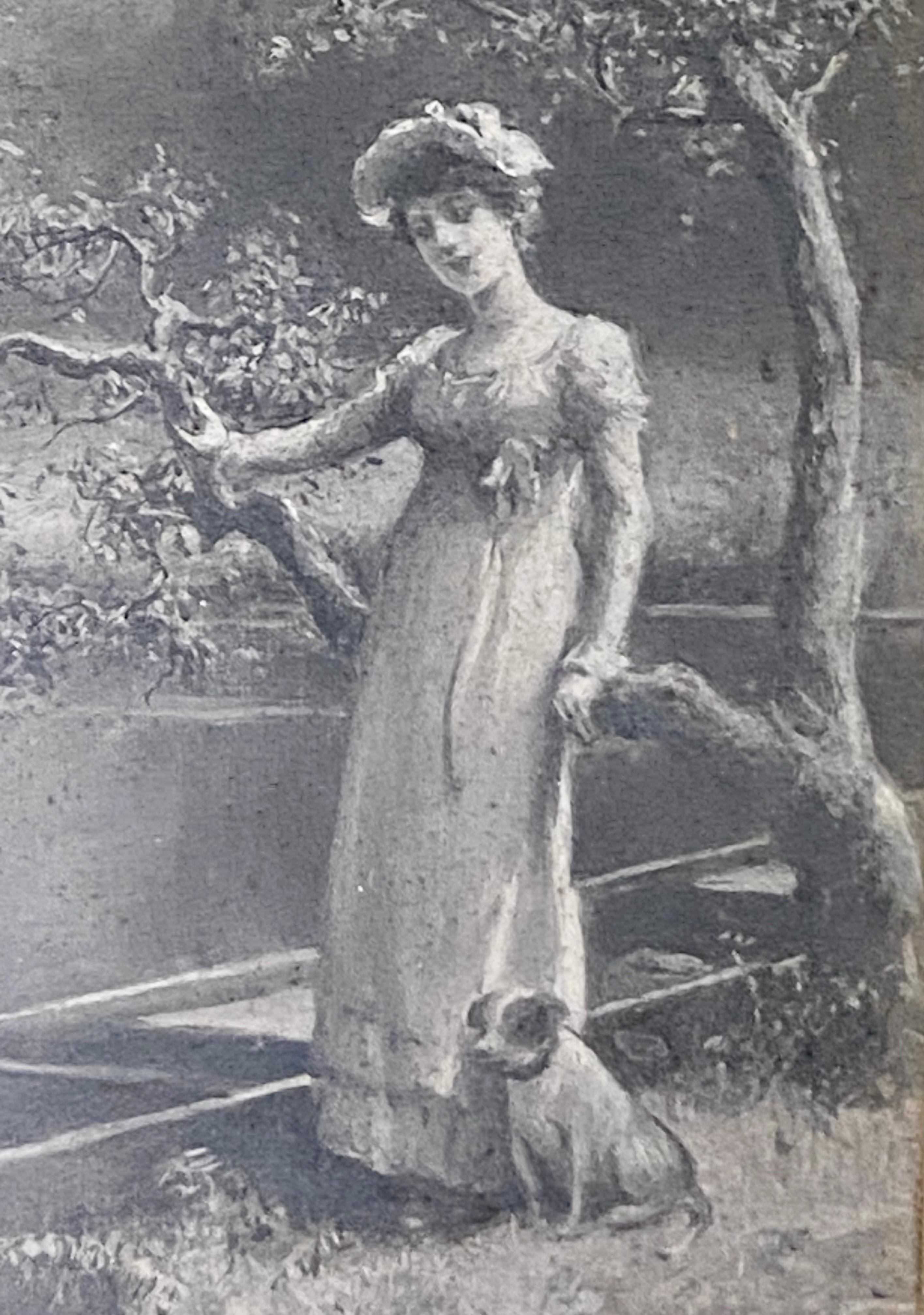 Paire d'Eva Hollyer (1865-1948) britannique. Grisaille, huile sur toile, peintures en vente 2