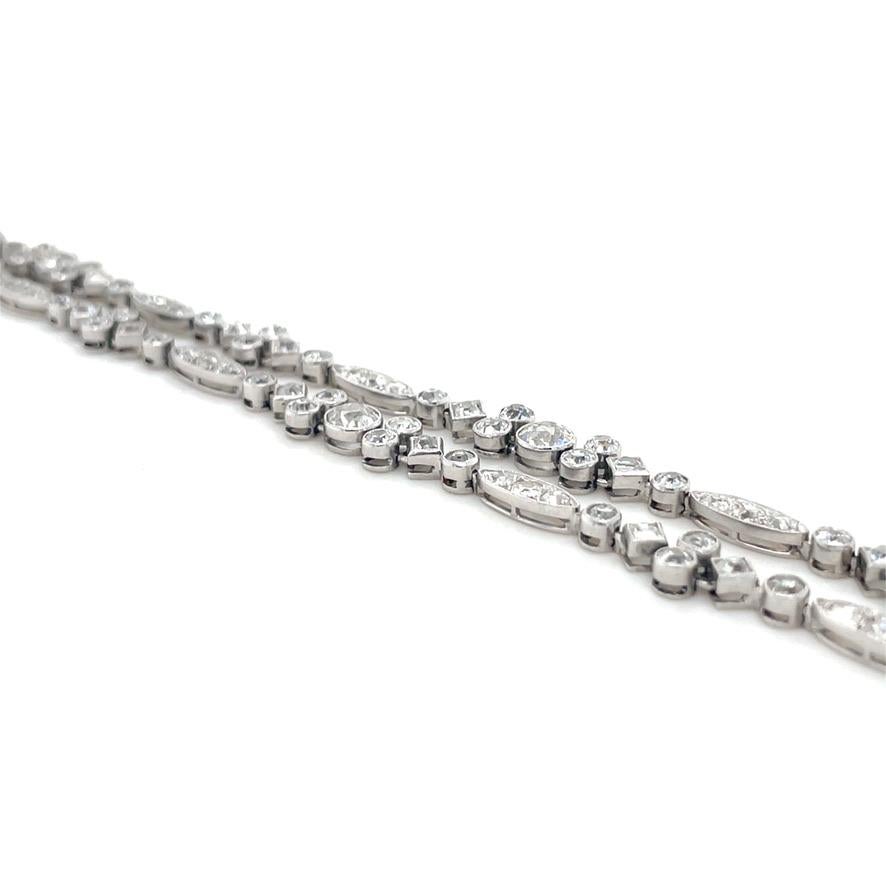 Women's A Pair of Exceptional Cartier Art Deco Diamond Bracelets For Sale