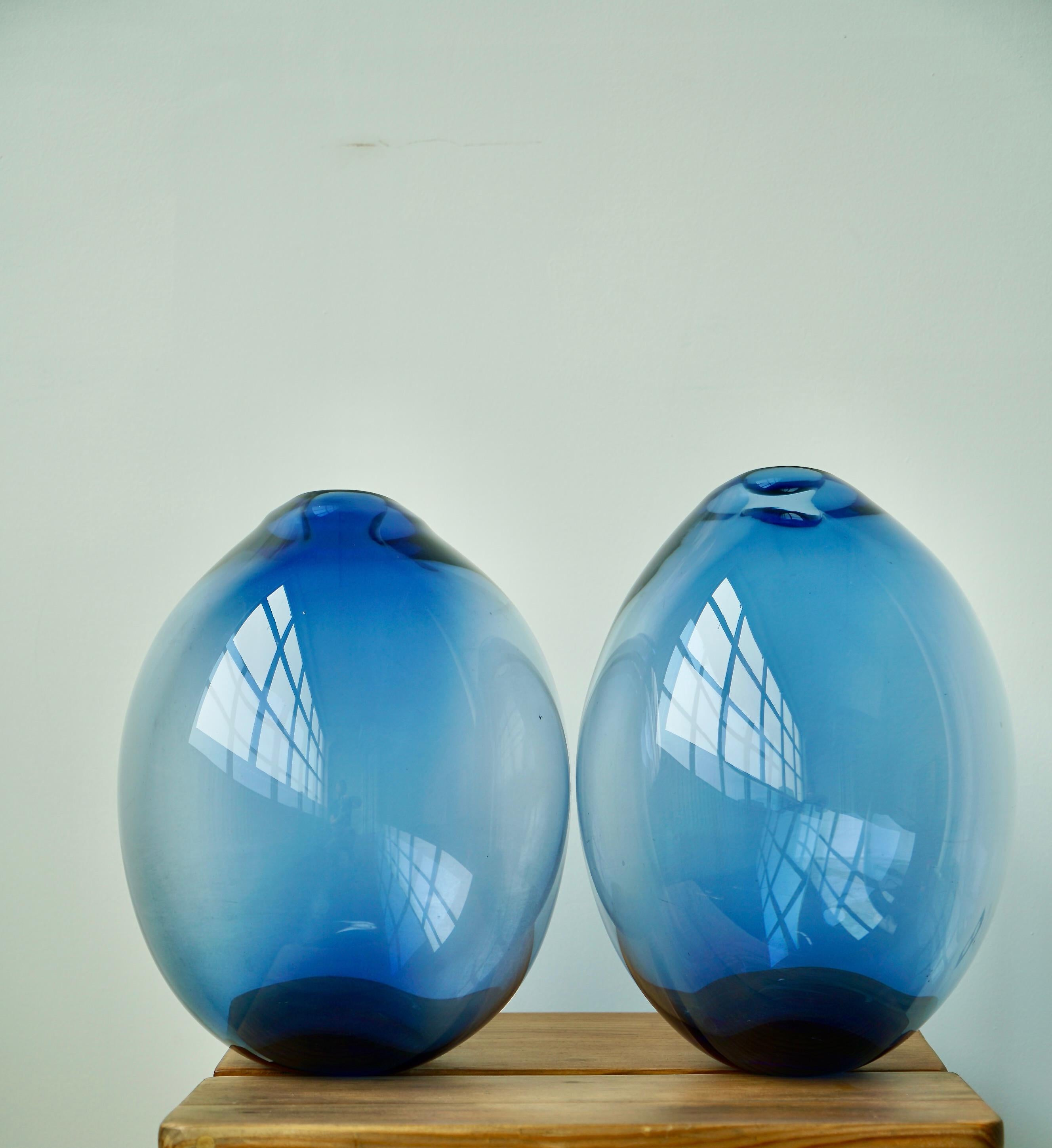 Danish A pair of extra large  glass vases by Per Lutken for Holmegaard For Sale