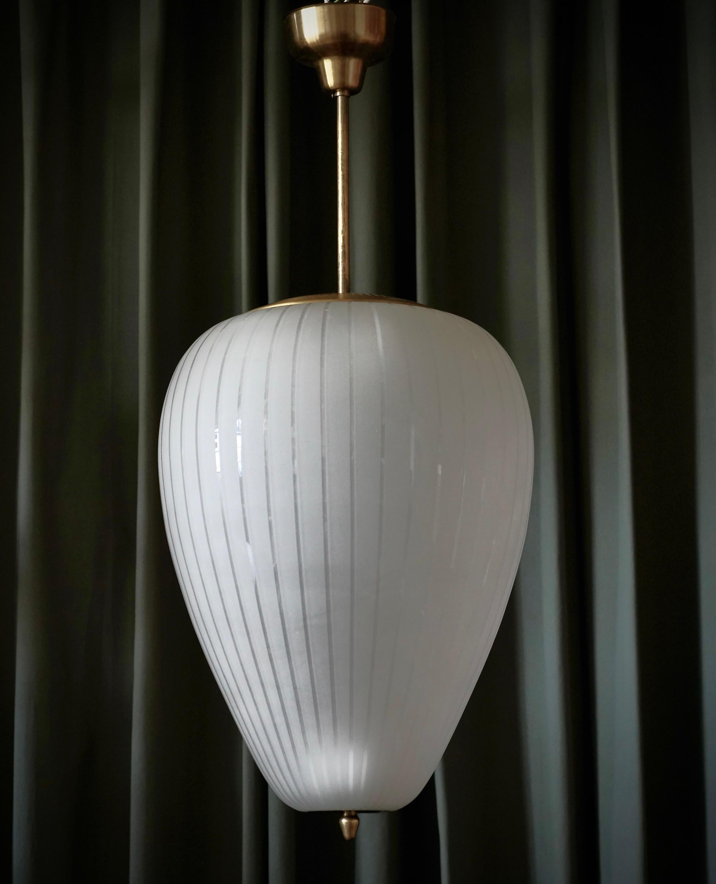 Scandinavian Modern A Pair of Extra Large Pendants by ASEA For Sale