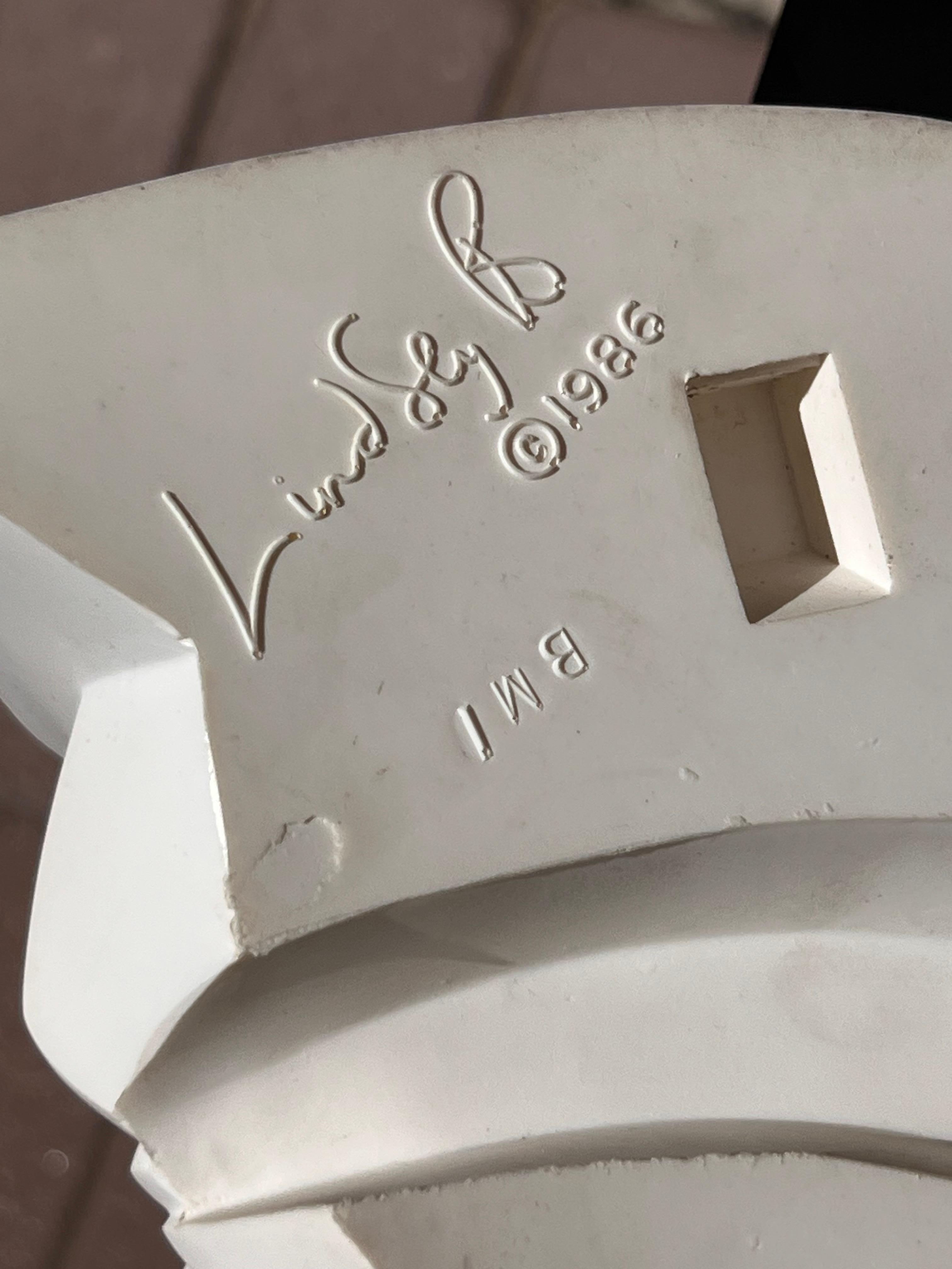 A pair of face sculptured by Lindsey B., signed, 1986 For Sale 1