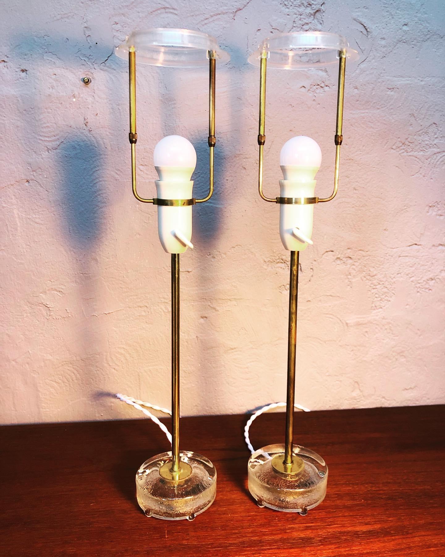 Hand-Crafted Pair of Falkenberg Table Lamps from the 1960s