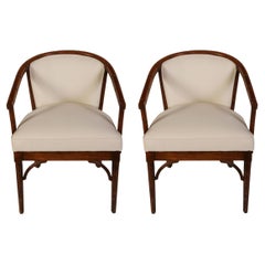 A Pair of Faux Bamboo Arm Chairs