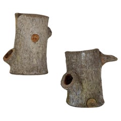 A Pair of Faux Bois Jardinière Planters