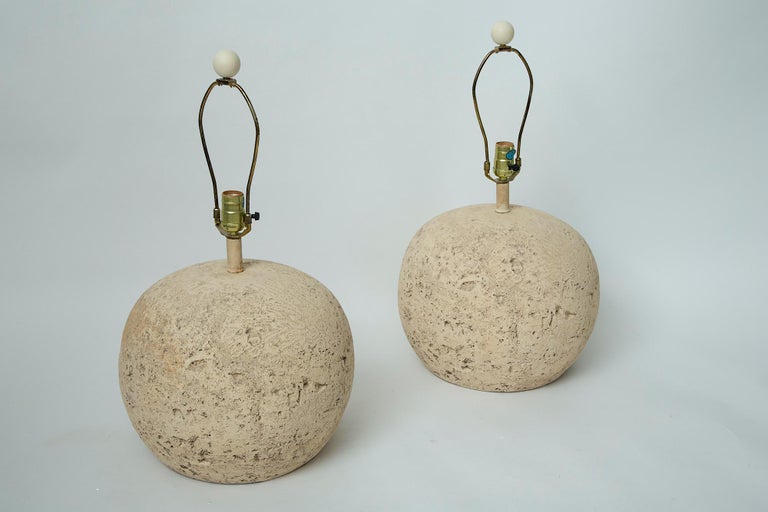 Pair of Faux Brain Coral Lamps at 1stDibs
