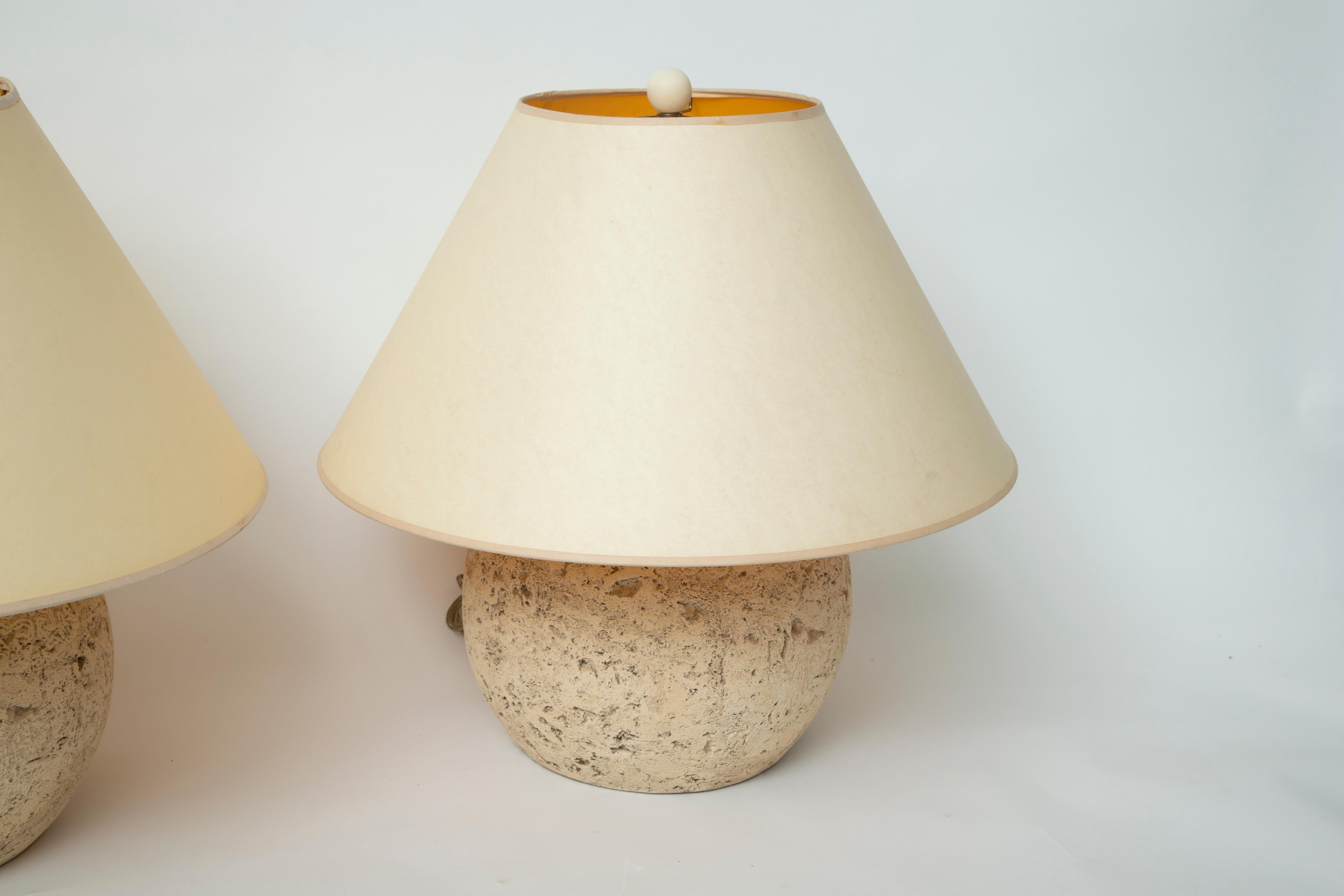 Pair of Faux Brain Coral Lamps 3